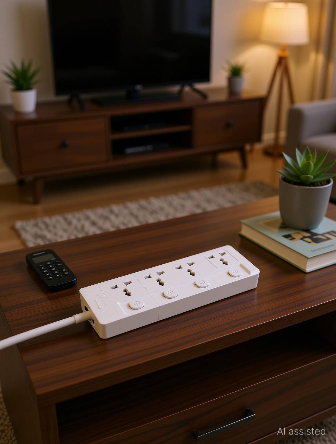 Cablet 4040-18 - 4 Universal Socket, 4 Switch and 1.8m Heavy Duty Cable 4 Socket Extension Boards