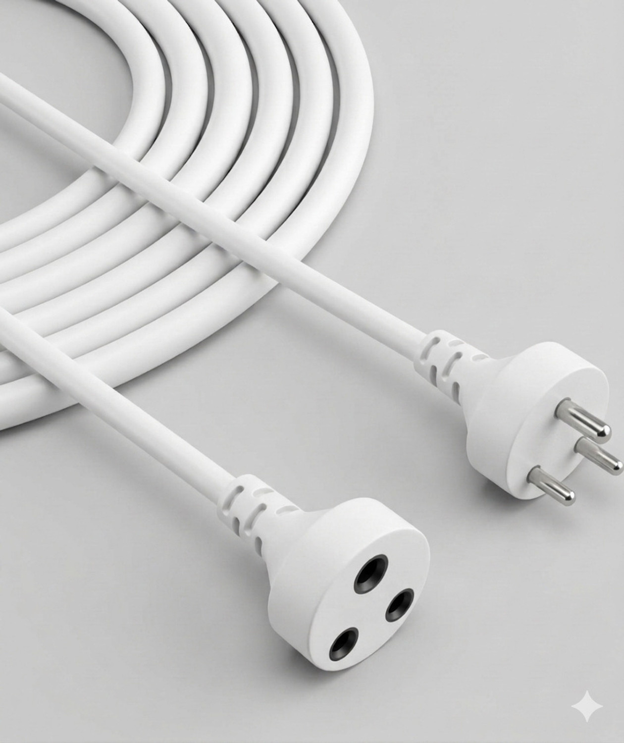 Image of ZIYTRACK Extension Male Female Power Cord 7 Meter Long Copper Wire | 3&2 Pin Plug Use|10A 1 Socket Extension Boards