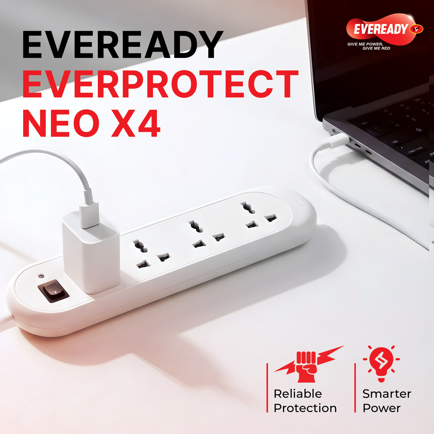Image of EVEREADY Everprotect NEO Spike Guard - X4 (4 meter) 4 Socket Extension Boards