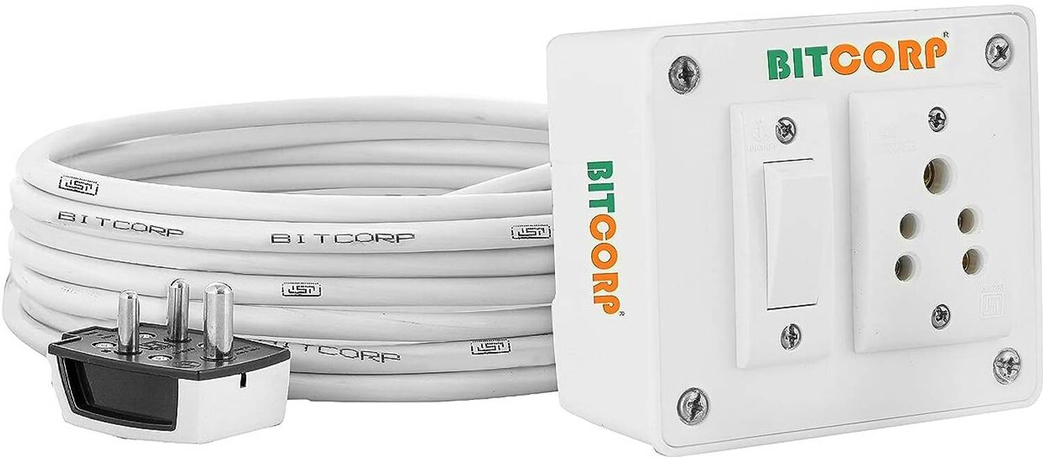 専用6BOX BITCORP Heavy Duty Junction Box 6A, 1 Way Socket, 1 Switch (1500W