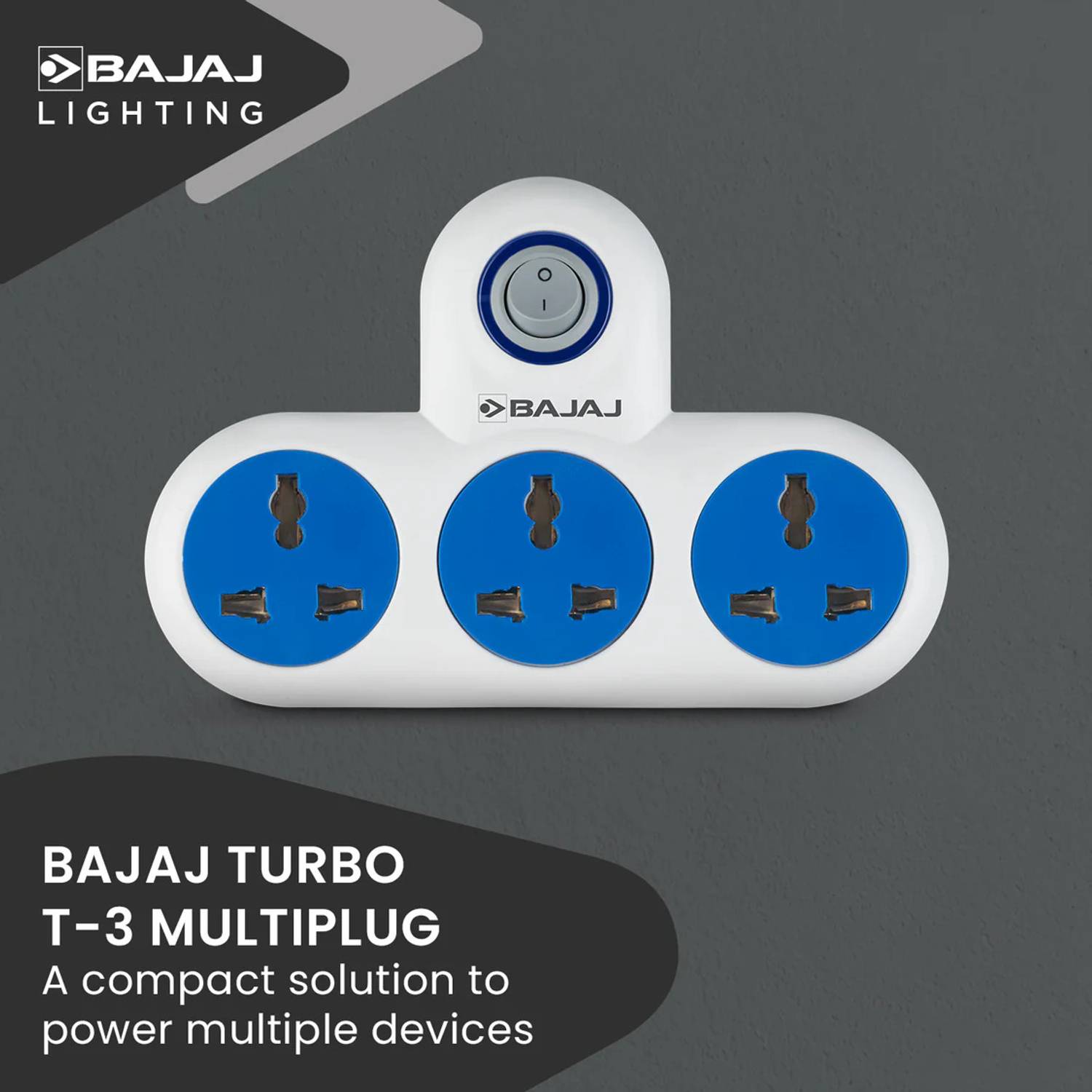BAJAJ TURBO T-3 3 Socket Extension Board - Image 3