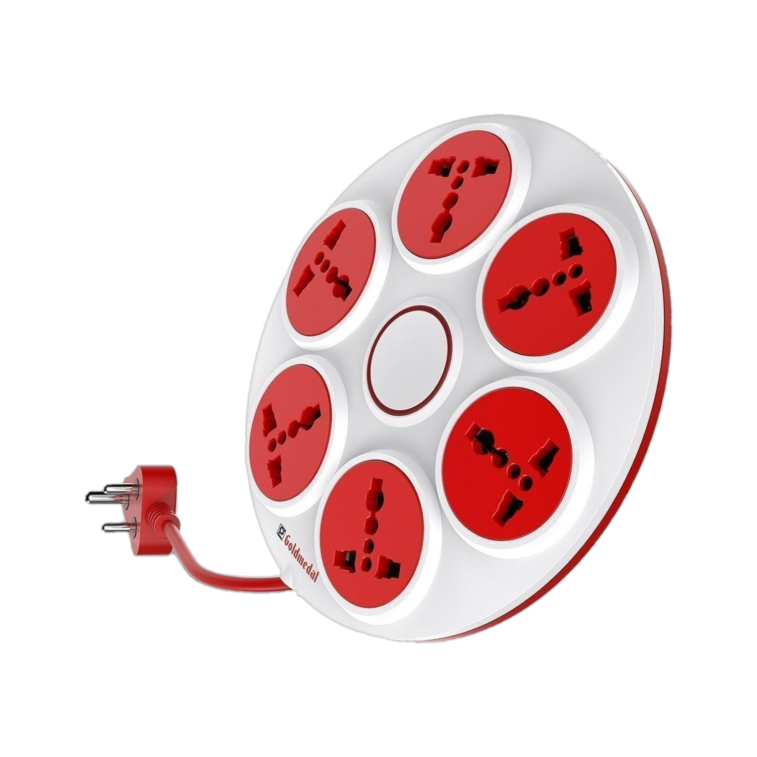 Goldmedal 360° Power Strip 6  Socket Extension Boards