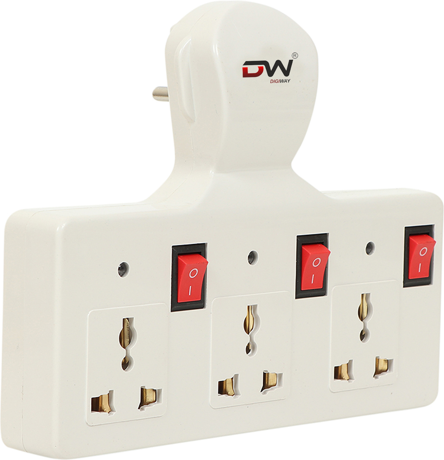 Image of Digiway 3 UNIVERSAL SOCKET 3 SWITCH MULTI PLUG EXTENSION BOARD 3 Socket Extension Boards