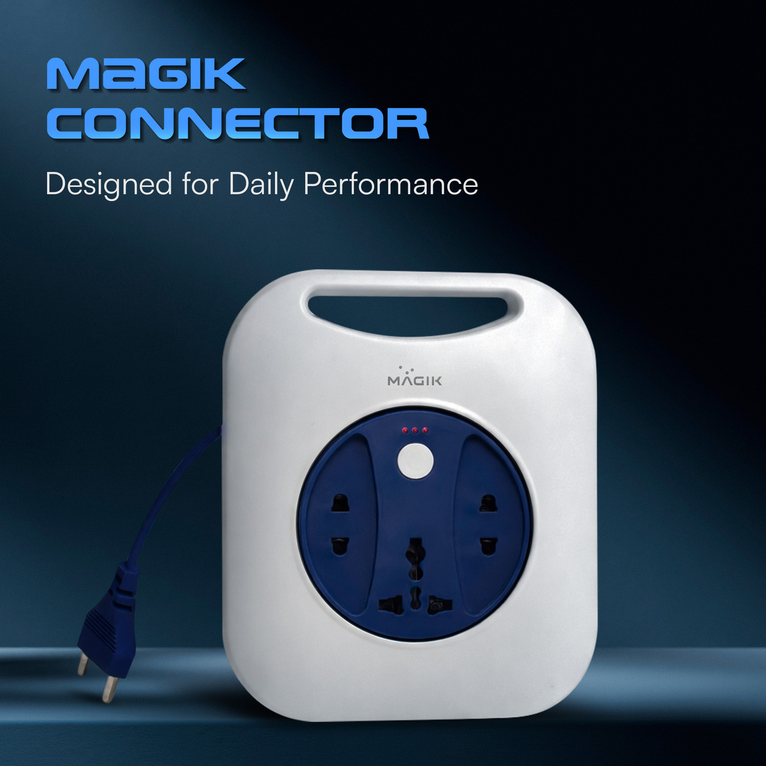 Image of Magik Connector Extension Reel | 5 Meter Cord | 1 Universal Socket 3 Socket Extension Boards