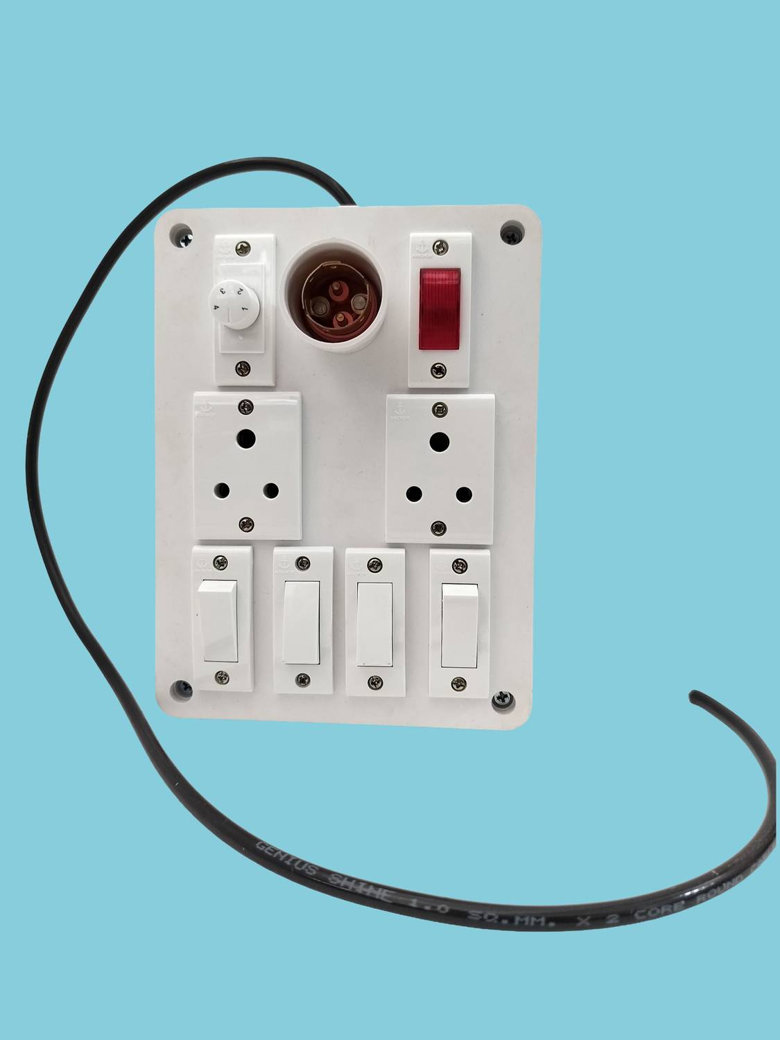 送料込みnouveau pin boardアクタスグランメゾン東京 Abhinex Extension Board 4 Switch, 2 Socket, Bulb Holder, Indicator