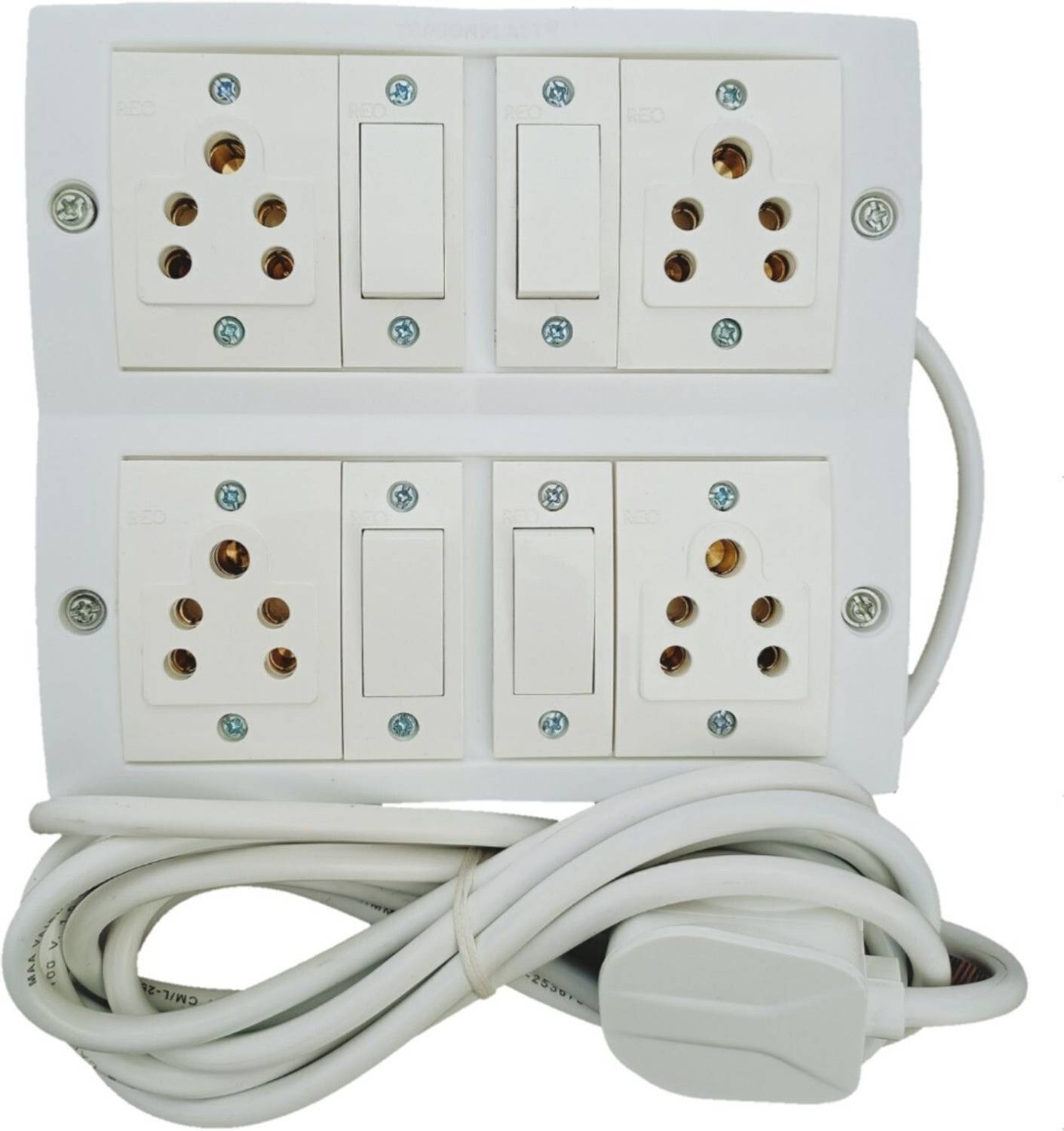 UKV Extension switch board with 4 sockets havells 4 switchs
