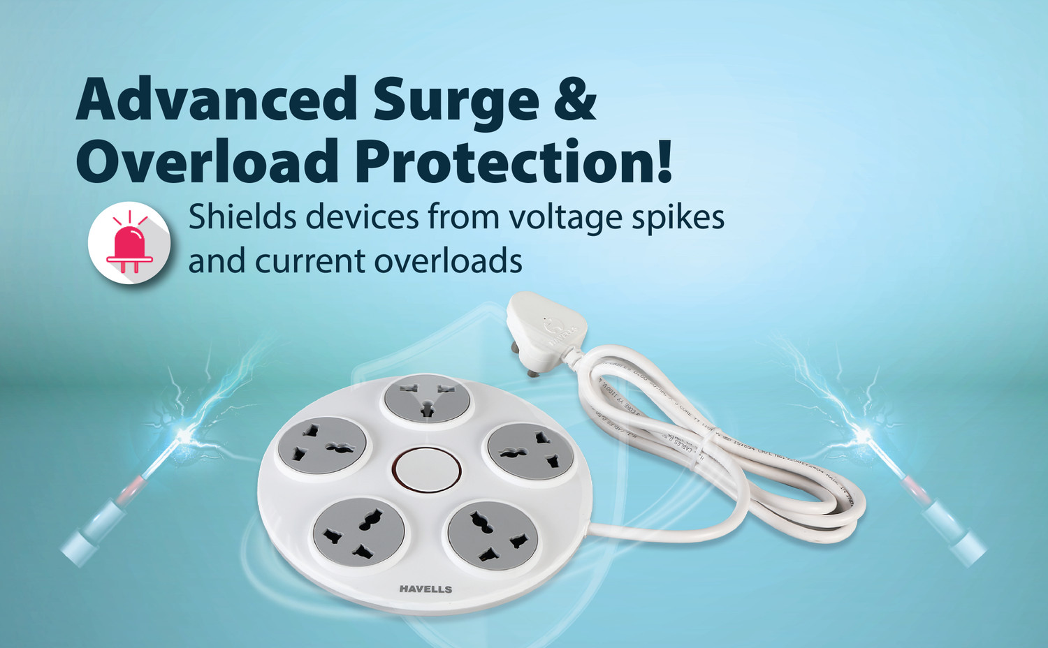 Image of HAVELLS USB Star 5 Socket Extension Boards