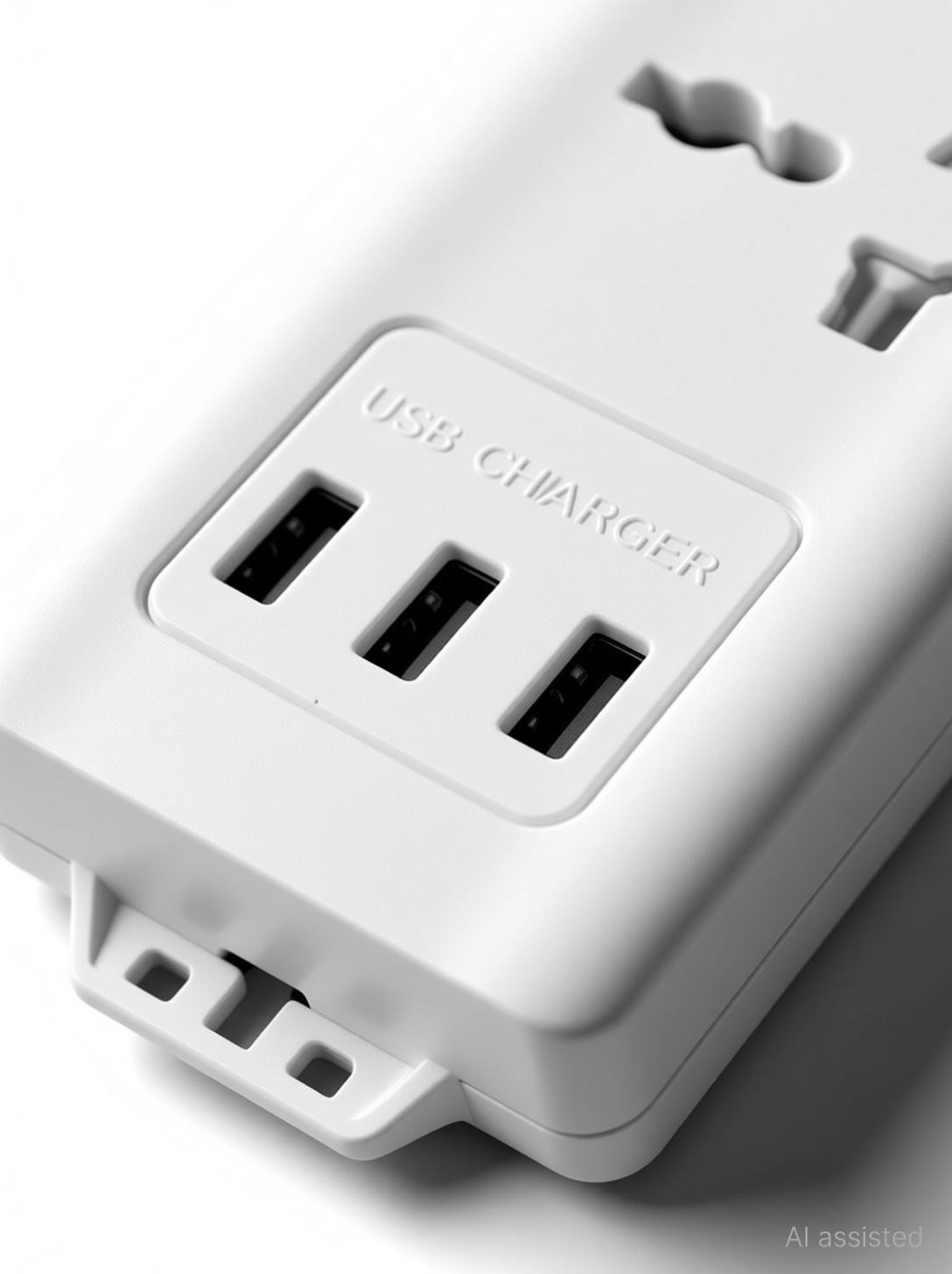 Image of EMBox Power Extension Cord with Master Switche 3 USB Ports 4 Socket Extension Boards