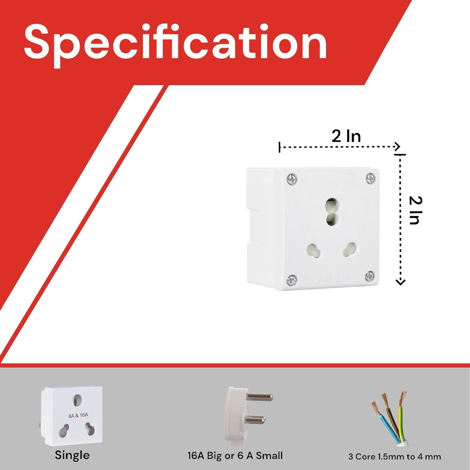 Image of JELECTRICALS Plug 16Amp Single Socket 2000 Watt 30 Meter 1 Socket Extension Boards