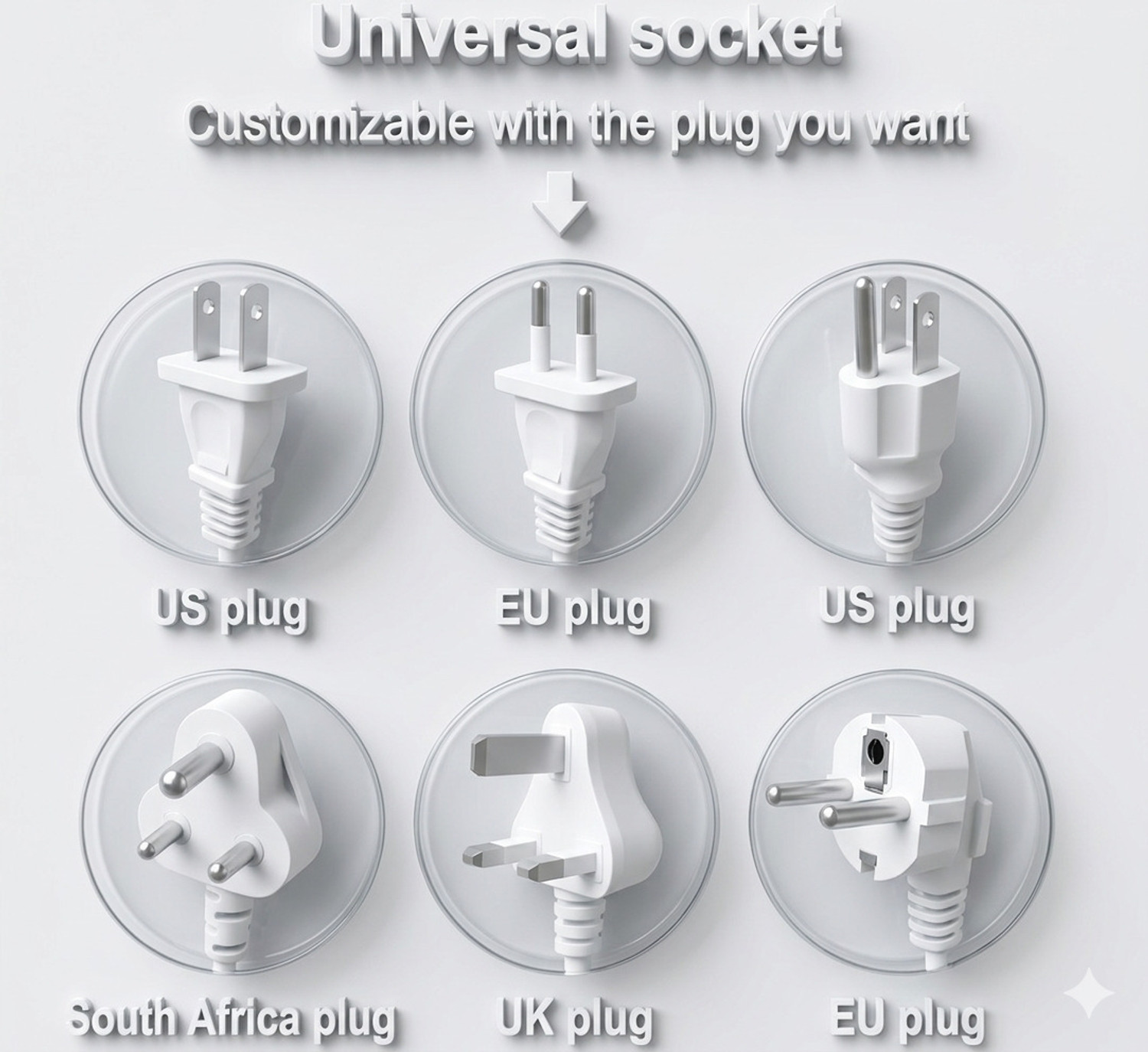 Image of ZIYTRACK Power Extension Cord 2500W Power Converter 3AC Soket 10 A Three Pin Socket
