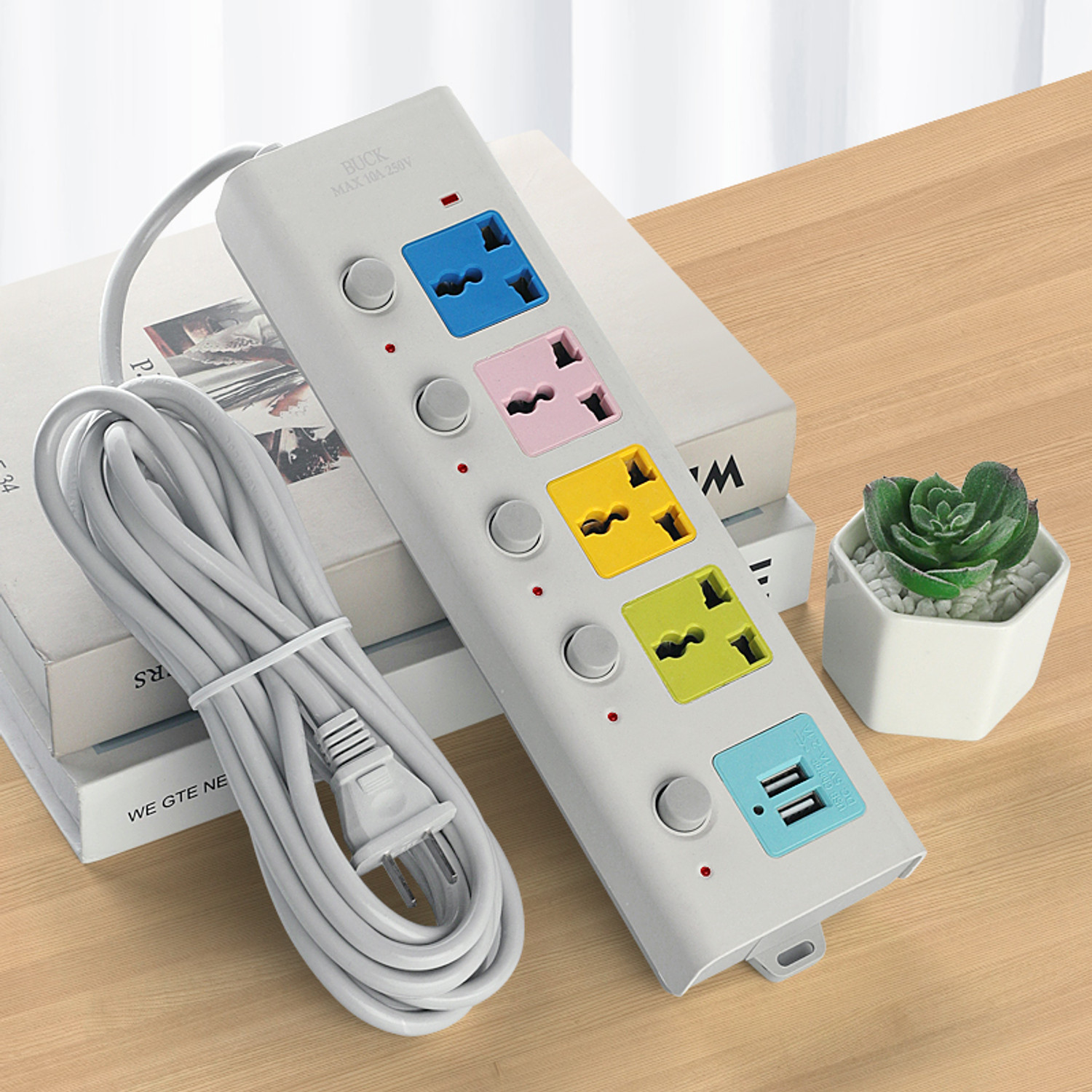Image of FERVIK Power Plate 2500W 2 + 4 Socket Extension Boards