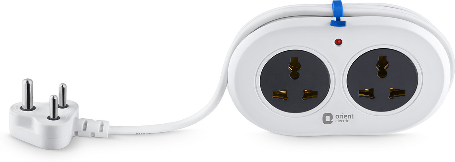 Image of Orient Electric Pebble 2 Way Extension Board 2 Socket Extension Boards