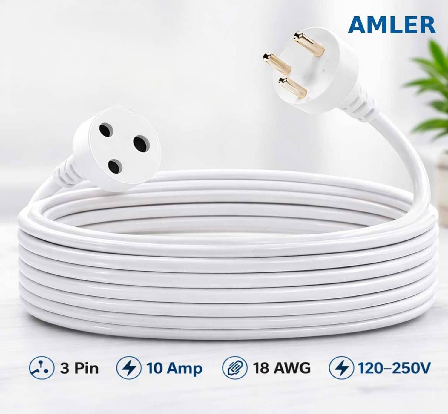 AmlerIndustries Amler 3Meter Extension Cord 1 Socket Extension Boards