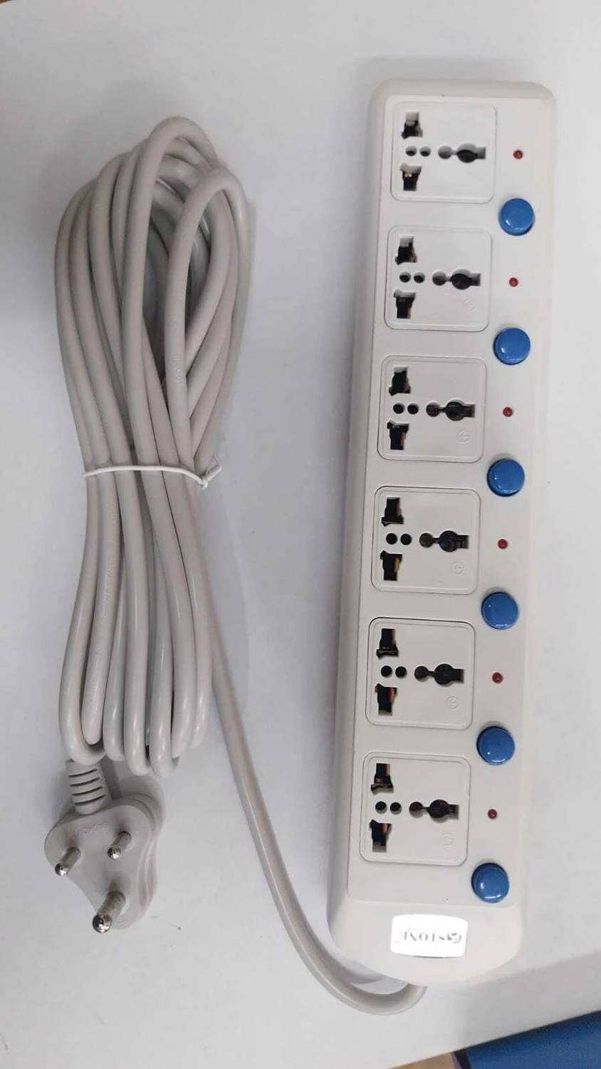 Stone 6 Way Computer Power Strip with Switches - Image 3