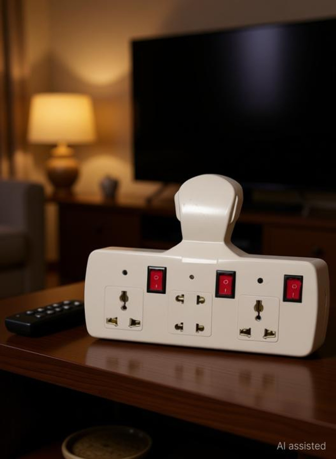 Image of Skeisy - -105 Extension Switch Board Universal Surge Protector With 3 Socket 3 switch Extension Boards (White) 3 LED Extension Boards (White, Red) 3 Socket Extension Boards