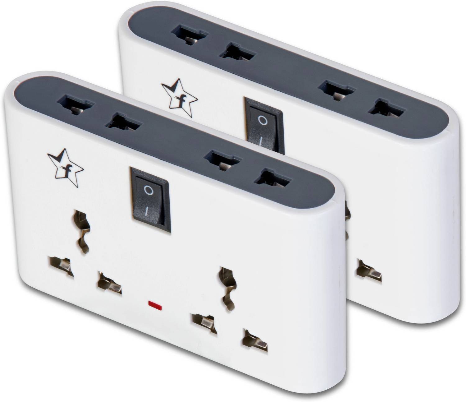 Flipkart SmartBuy Pack of 2 Three Pin 4 Socket Extension Boards Rs. 250 - Flipkart