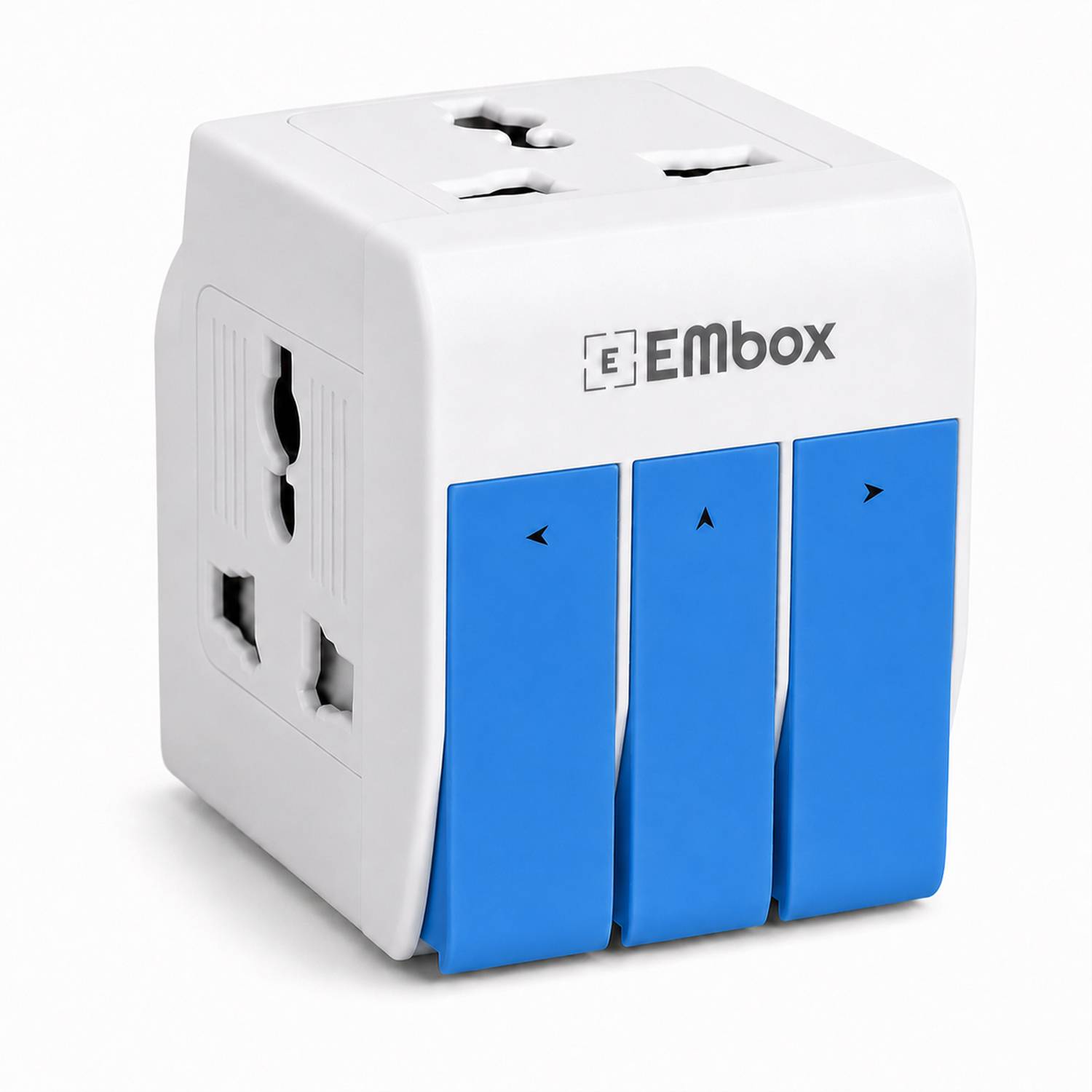 EMBox 3 Way Extension Board 3 Pin Universal Socket Multi Plug with Individual Switch 3 Socket Extension Boards