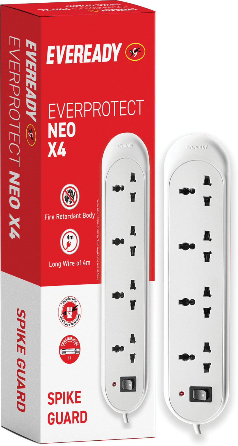 Image of EVEREADY Everprotect NEO Spike Guard - X4 (4 meter) 4 Socket Extension Boards