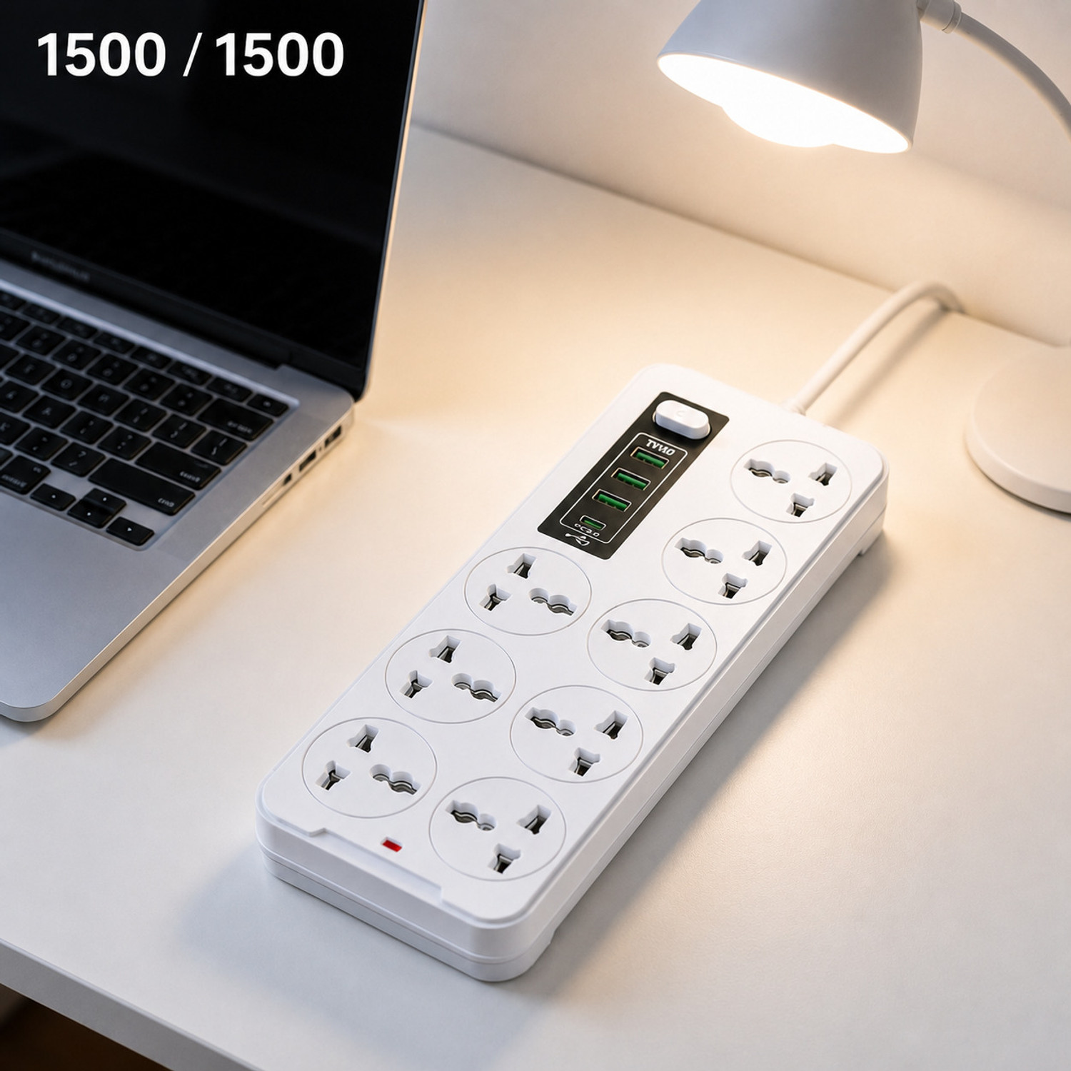 Image of FERVIK Power Plate 2500W 4+8 Socket Extension Boards 8 Socket Extension Boards