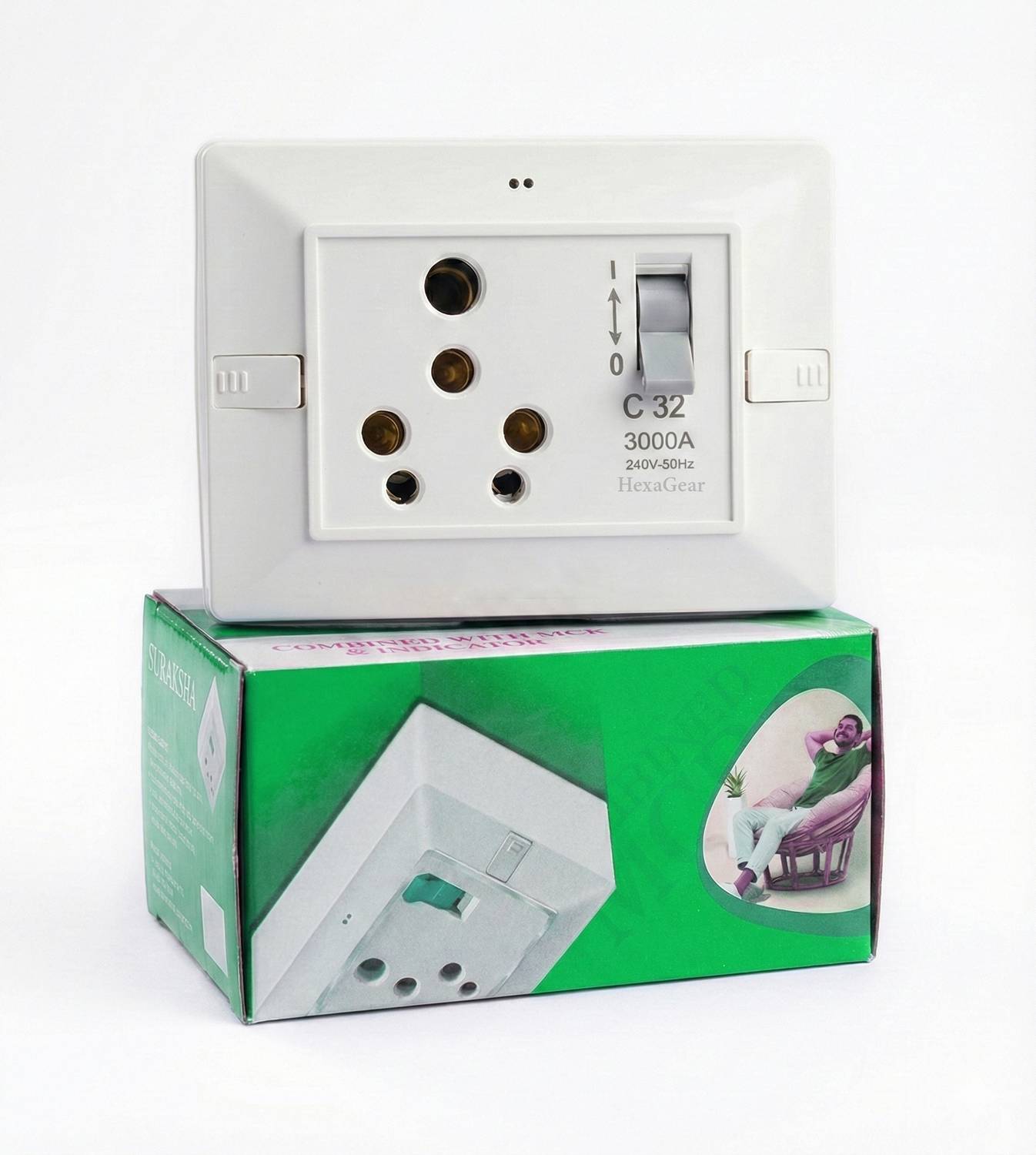 HexaGear 32 Amp MCB Board with 1 Socket - Image 4