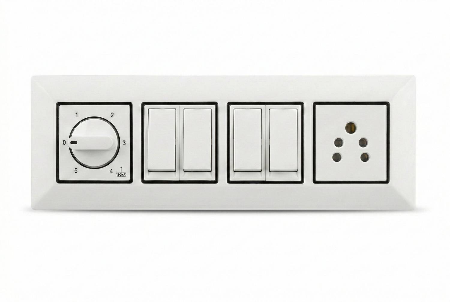 BAHUL Wall surface switches board WITH BOX 1 Socket Extension Boards