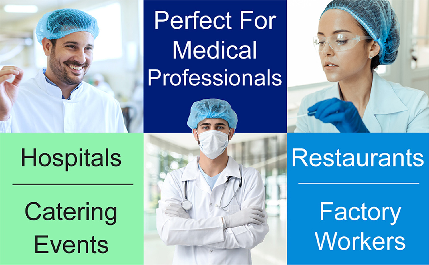 Image of MasterShip Blue 100 Breathable Nonwoven Bouffant Caps I Medical Cap I Hair Net Cape ISalon Surgical Head Cap