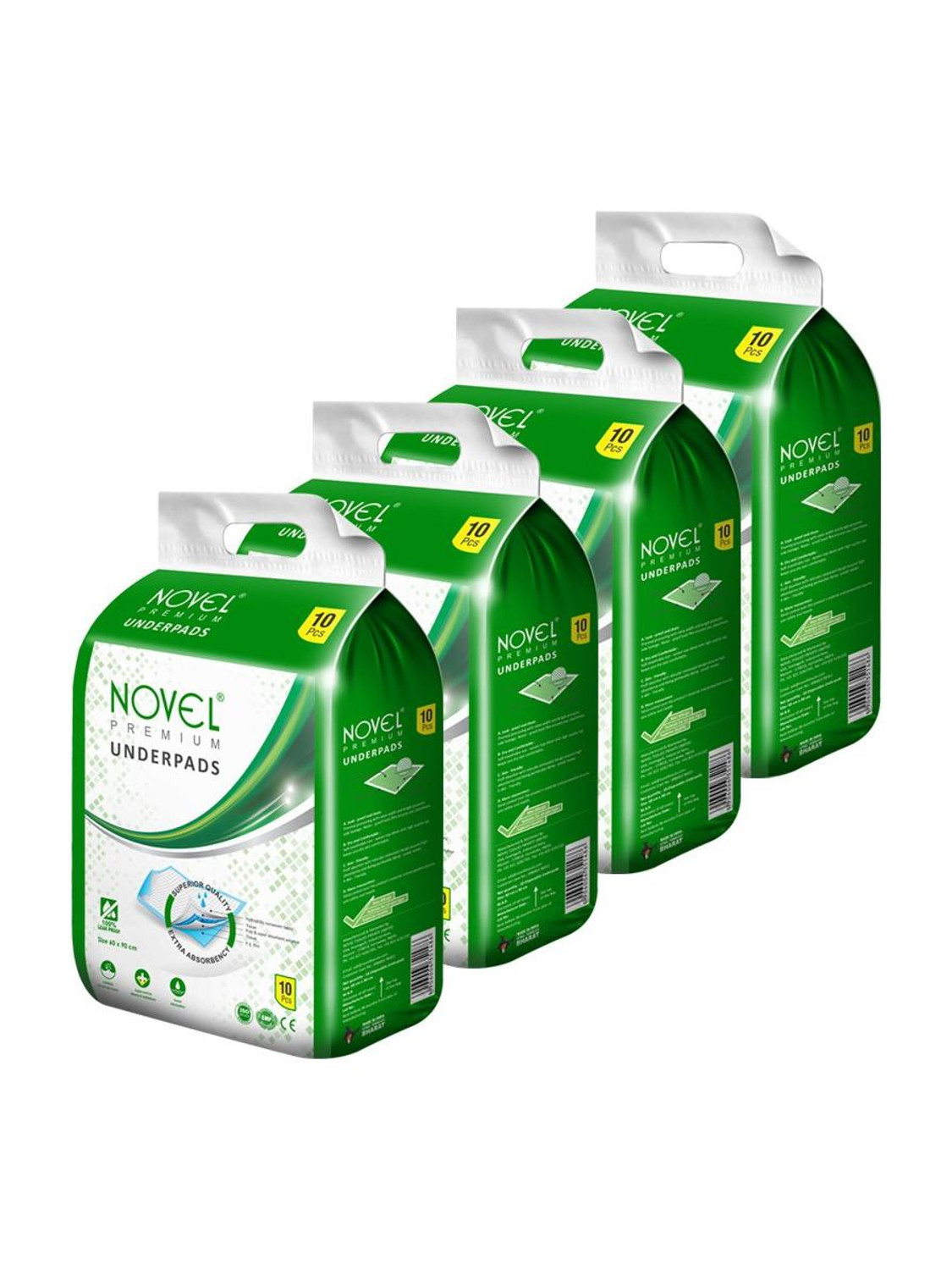 Image of NOVEL Absorbent Disposable Under Pads 10 inchs Sweat Pads (Pack of 4) Sweat Pads