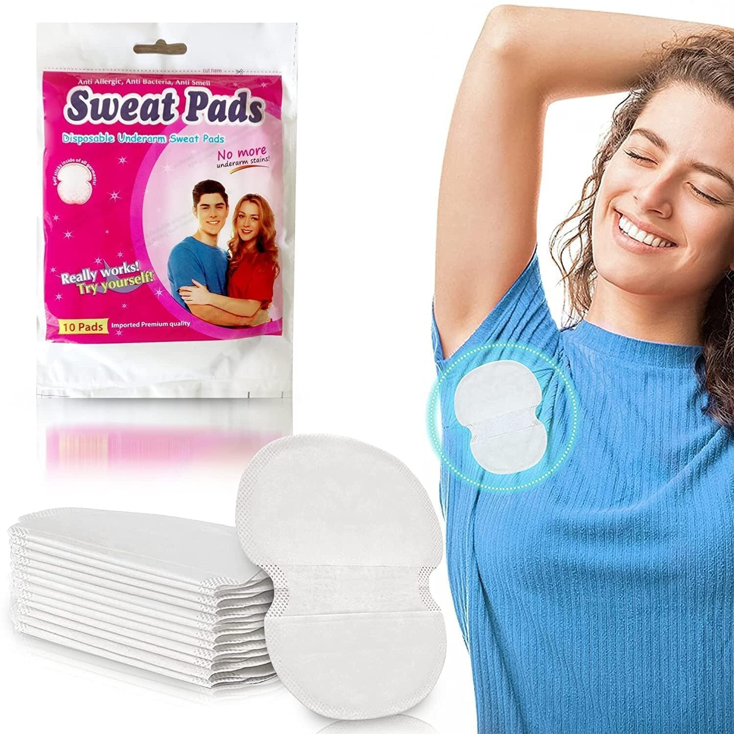 Image of XEAMUSY 10 Pcs Sweat Pads Sweat Pads