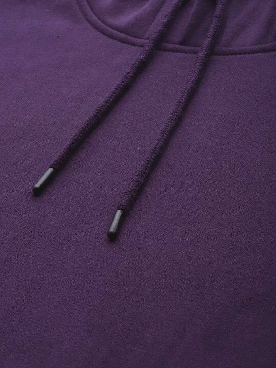 Roadster Purple Hooded Neck Sweater - Image 4