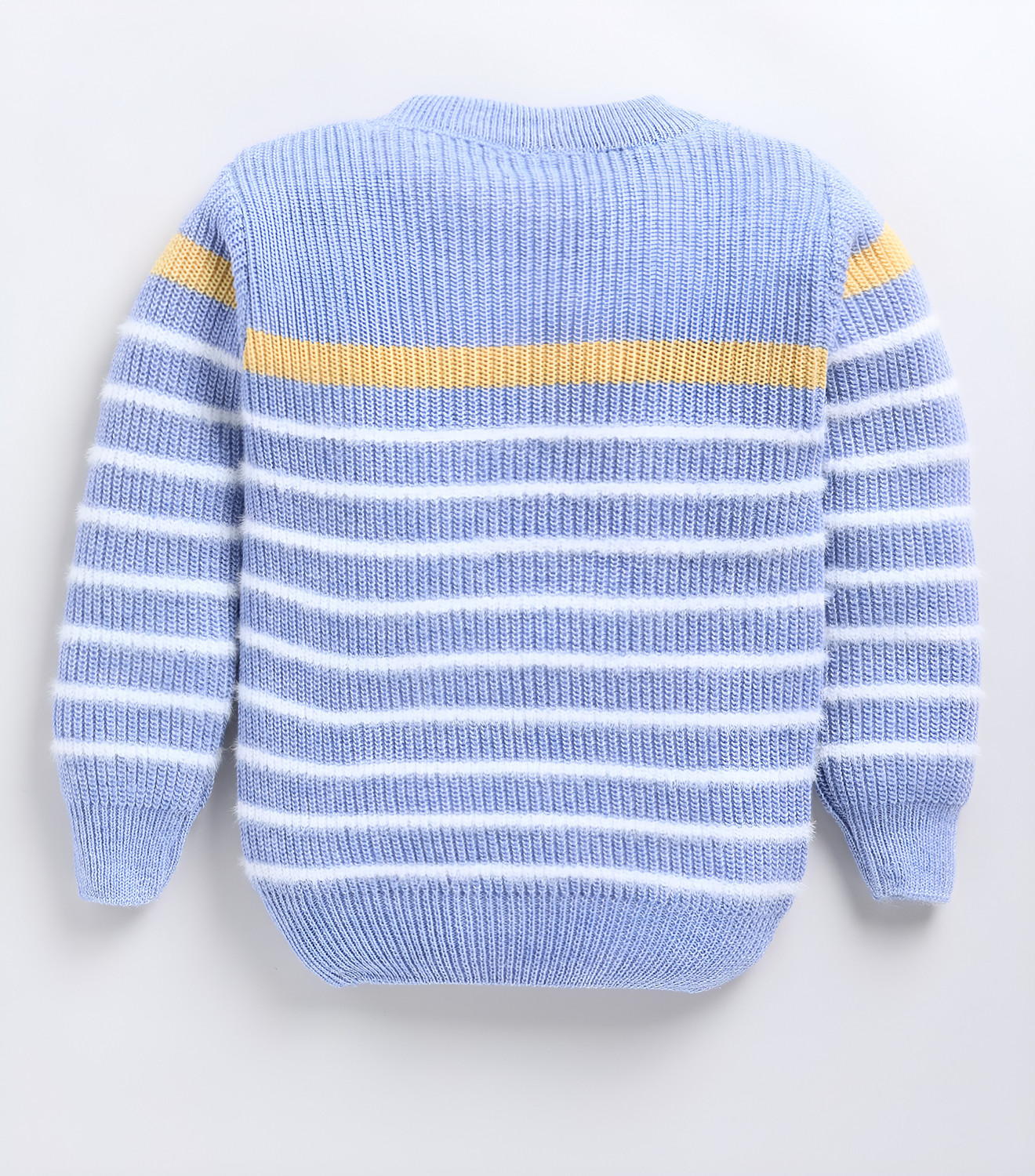 Image of TOONYPORT Woven Round Neck Casual Baby Boys & Baby Girls Blue Sweater