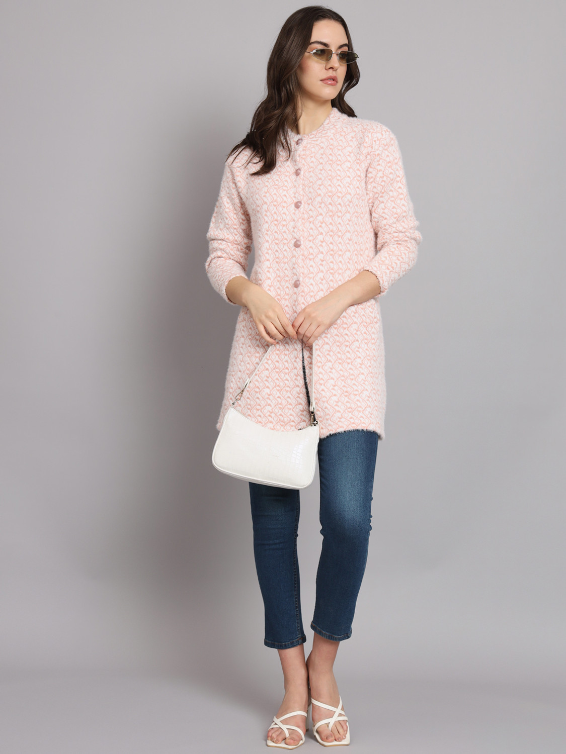 Image of ASDF Wool Blend Embellished Coat