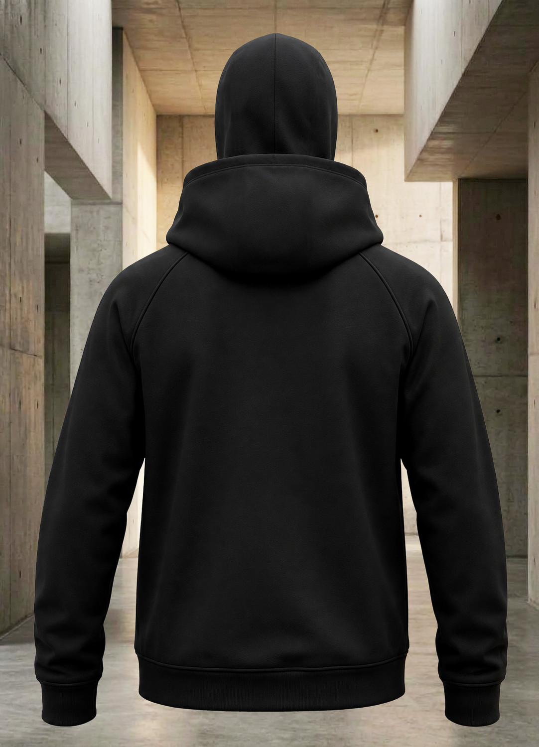 Image of TRIPR Men Printed Hooded Neck Black, Beige Sweater
