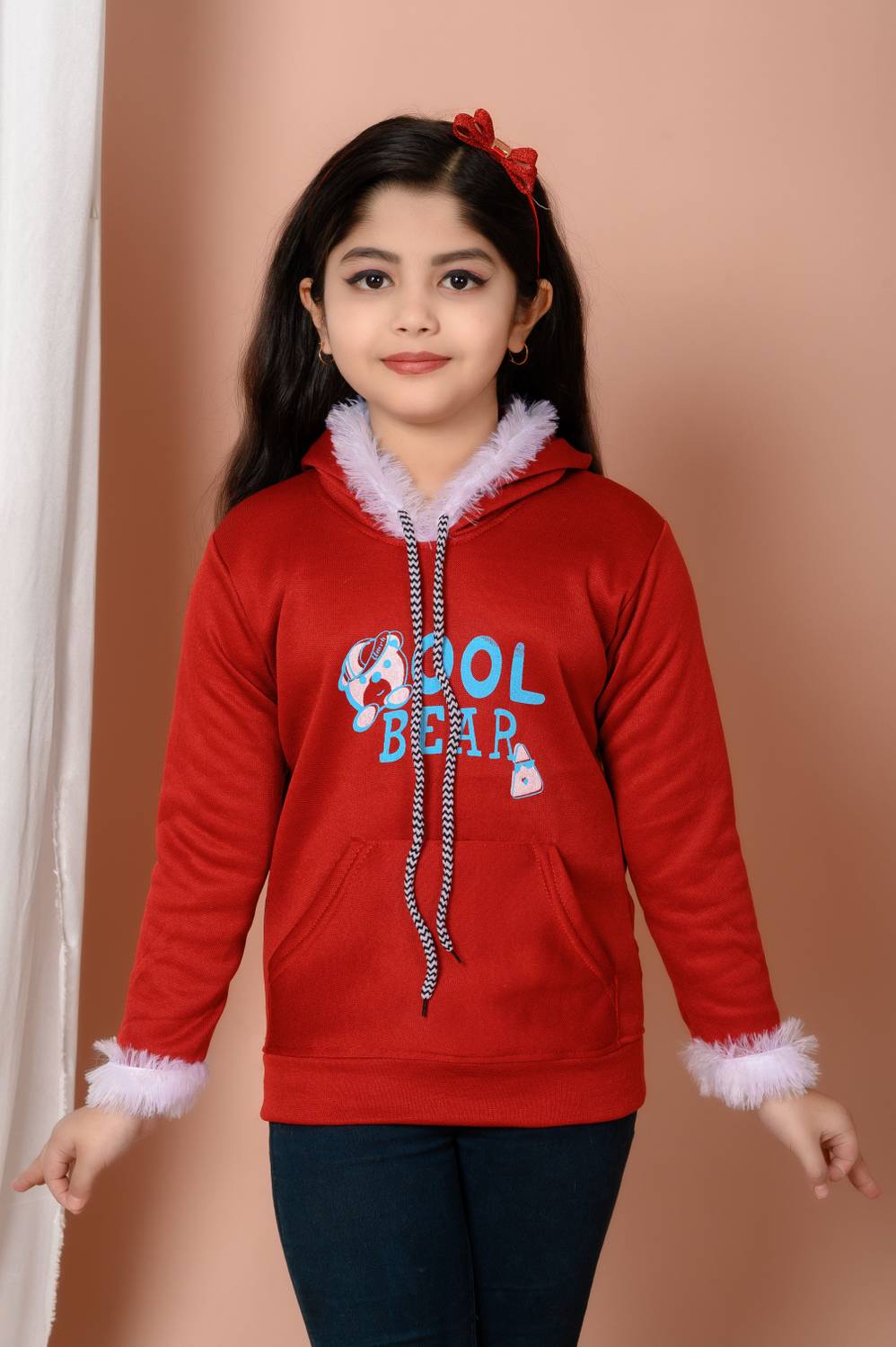 barkatdesigningplanet Printed Hooded Neck Casual Girls Multicolor Sweater