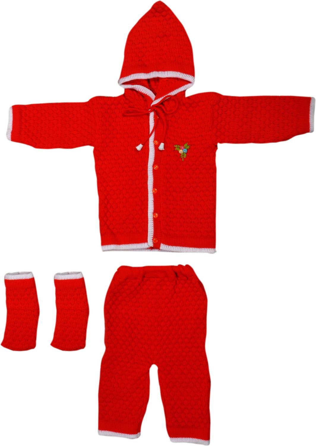 Ajsons Fashion Woven Hooded Neck Casual Baby Boys & Baby Girls Multicolor Sweater