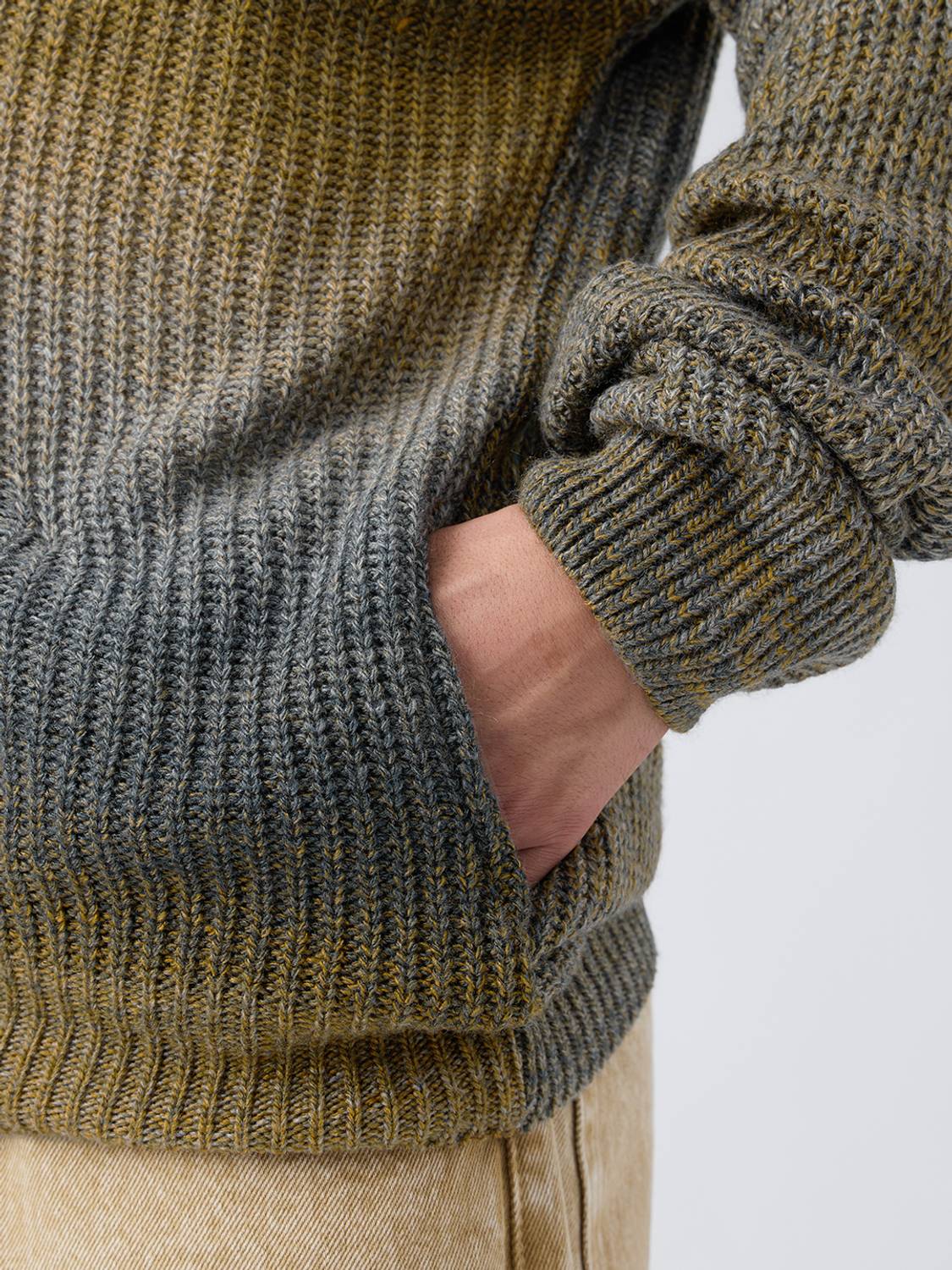 The Souled Store Men Grey Hooded Neck Sweater - Image 3