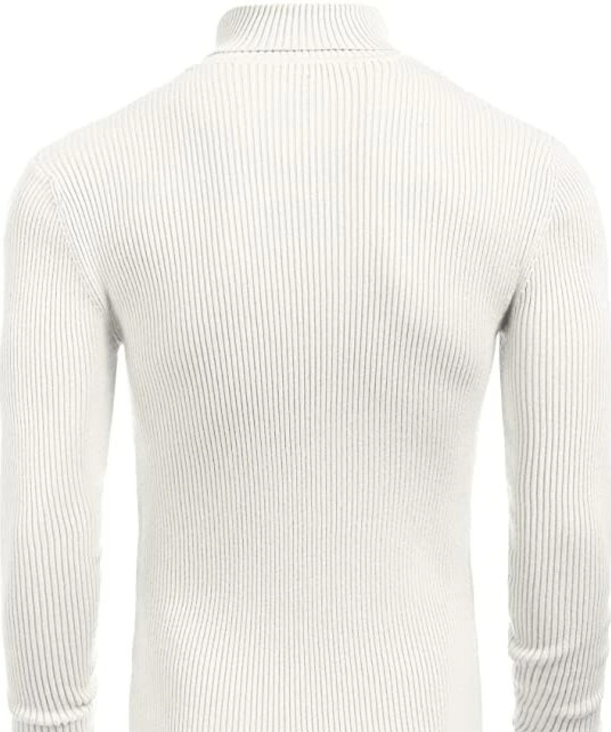 Image of JACKBUZZ Men Solid High Neck Multicolor Sweater