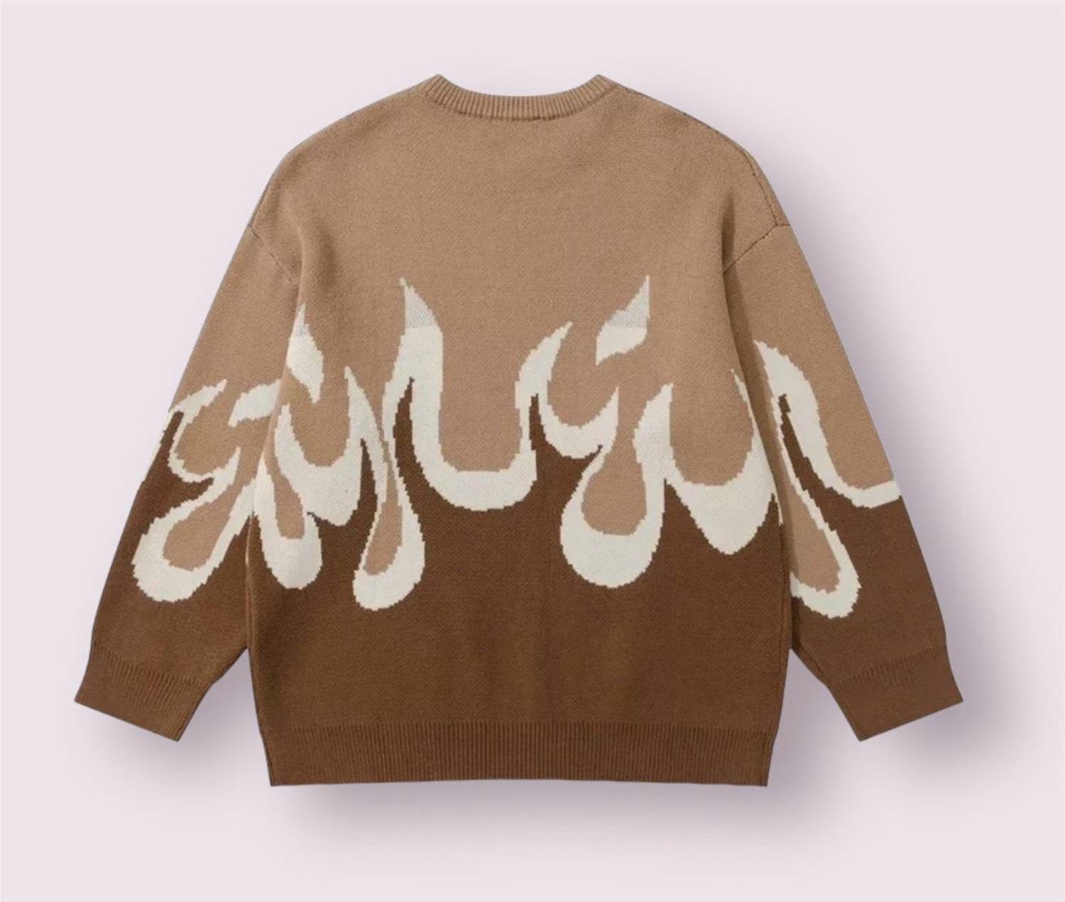 Eddicted Men Brown Colorblock Round Neck Sweater - Image 2