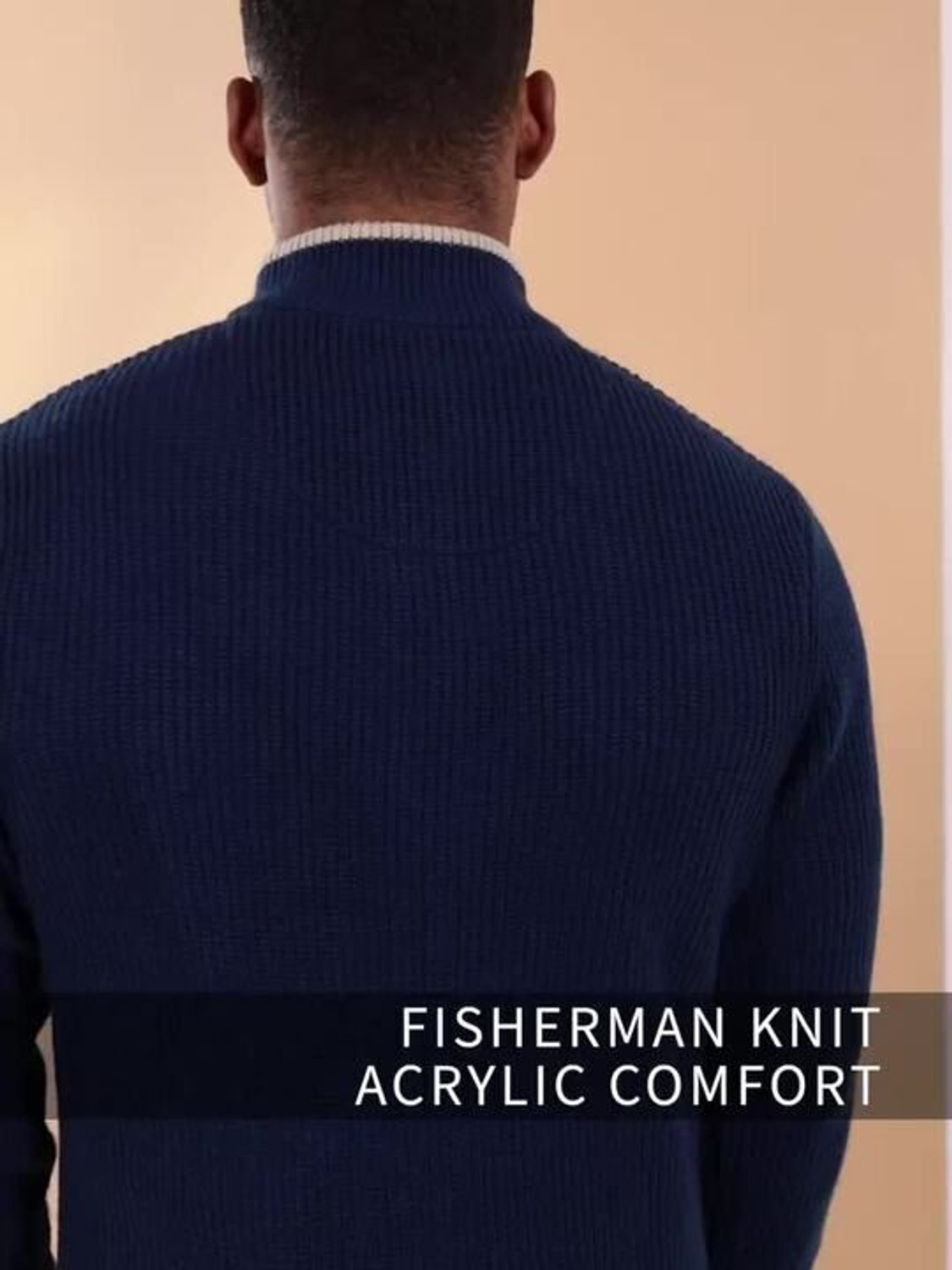 Image of Roadster Solid High Neck Casual Men Grey Sweater