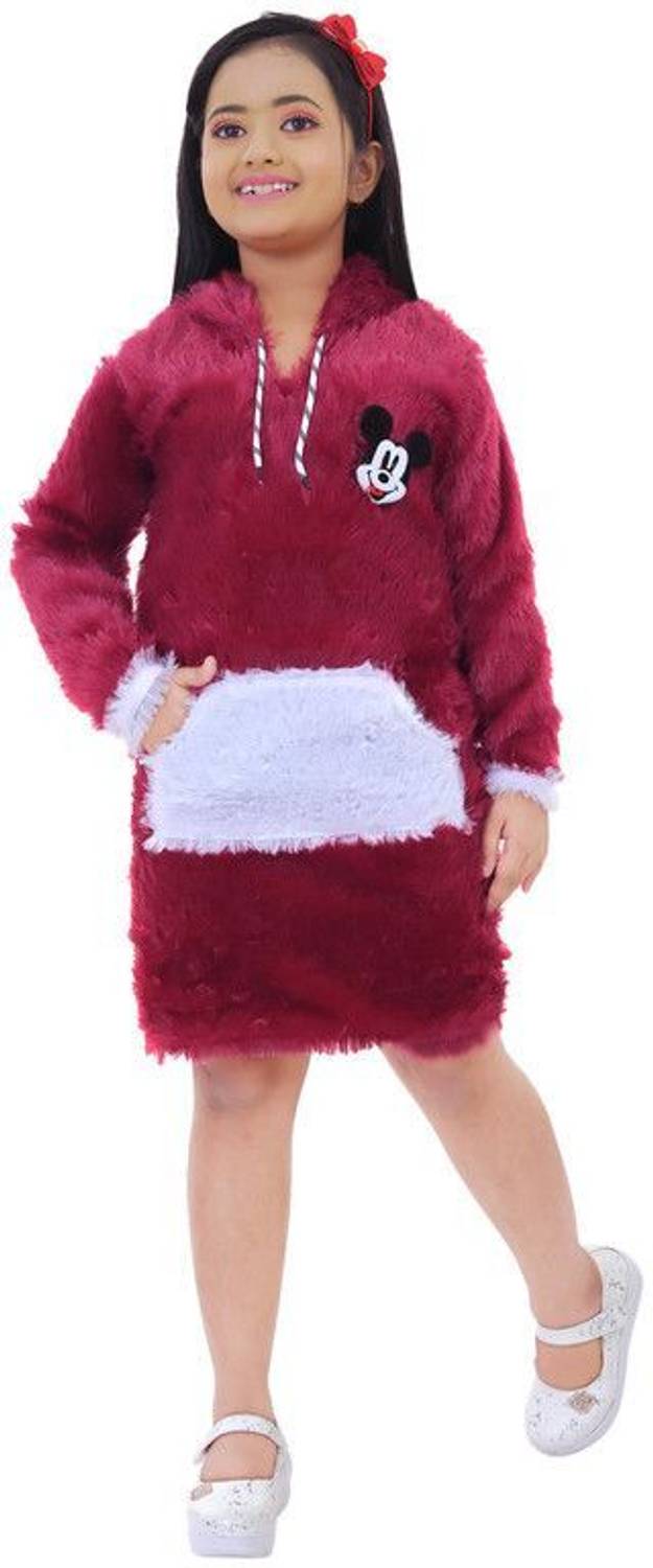 newsifa Colorblock V Neck Party Girls Maroon Sweater