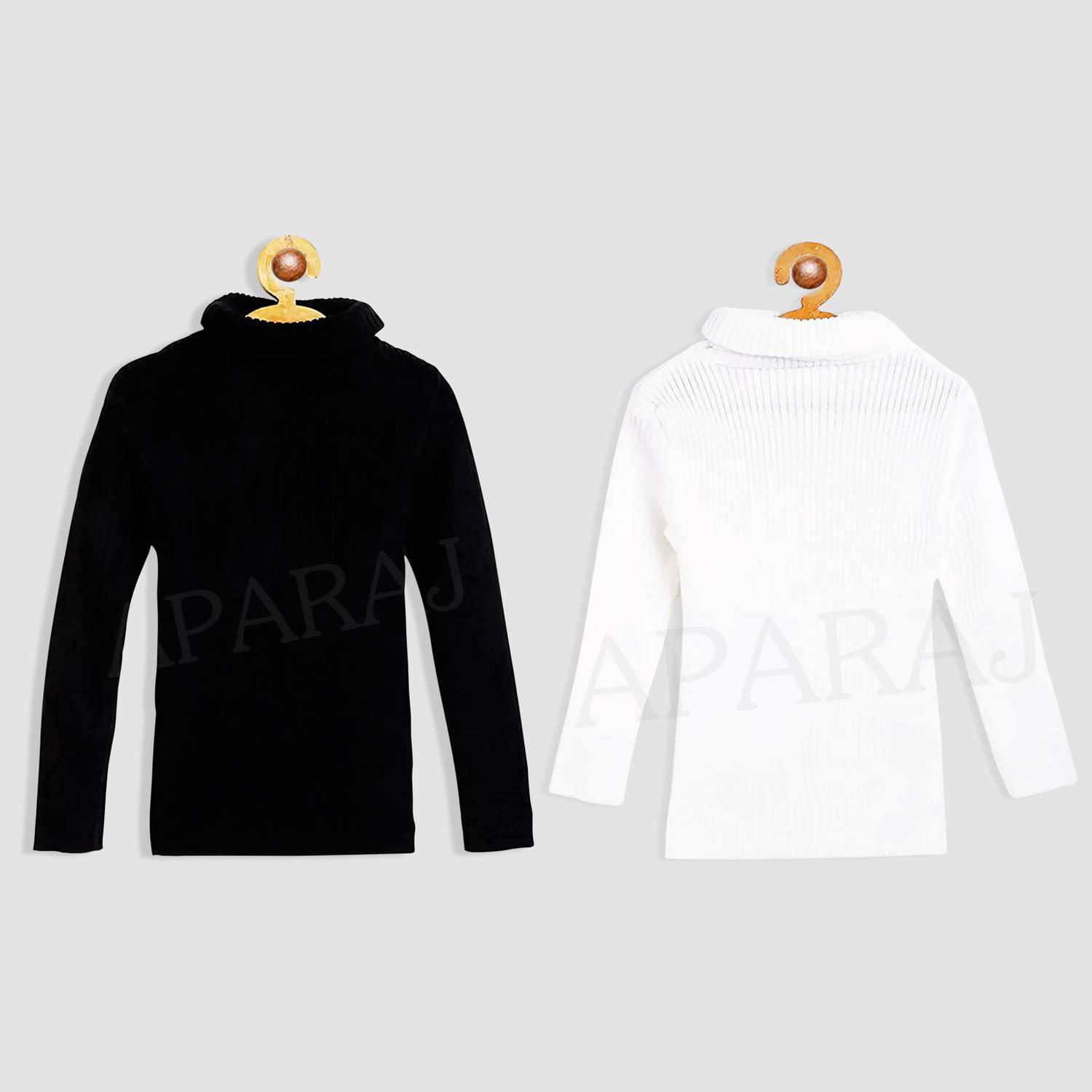 APARAJ Striped Turtle Neck Casual Baby Boys & Baby Girls Multicolor Sweater