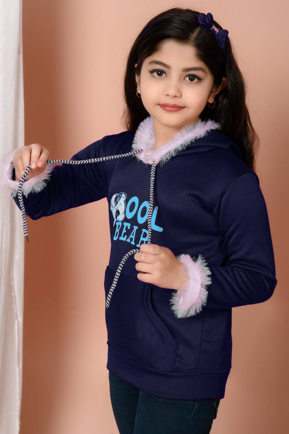 barkatdesigningplanet Printed Hooded Neck Casual Girls Multicolor Sweater