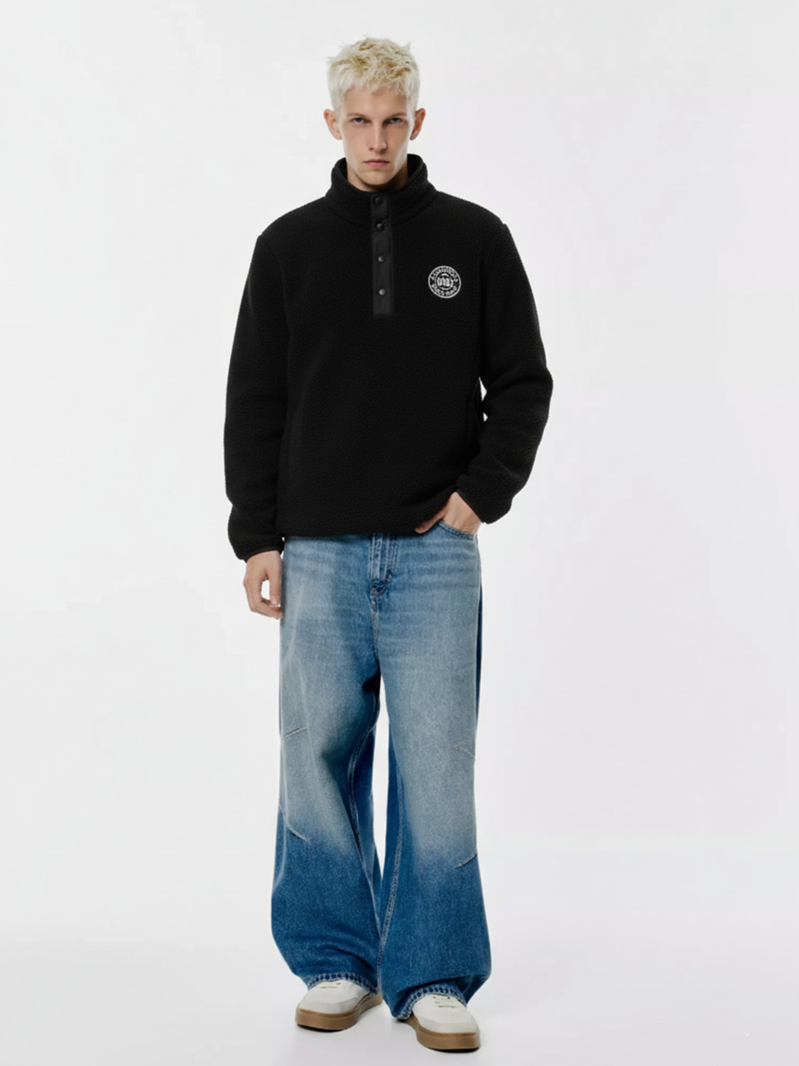 Image of HIGHLANDER Full Sleeve Self Design Men Sweatshirt