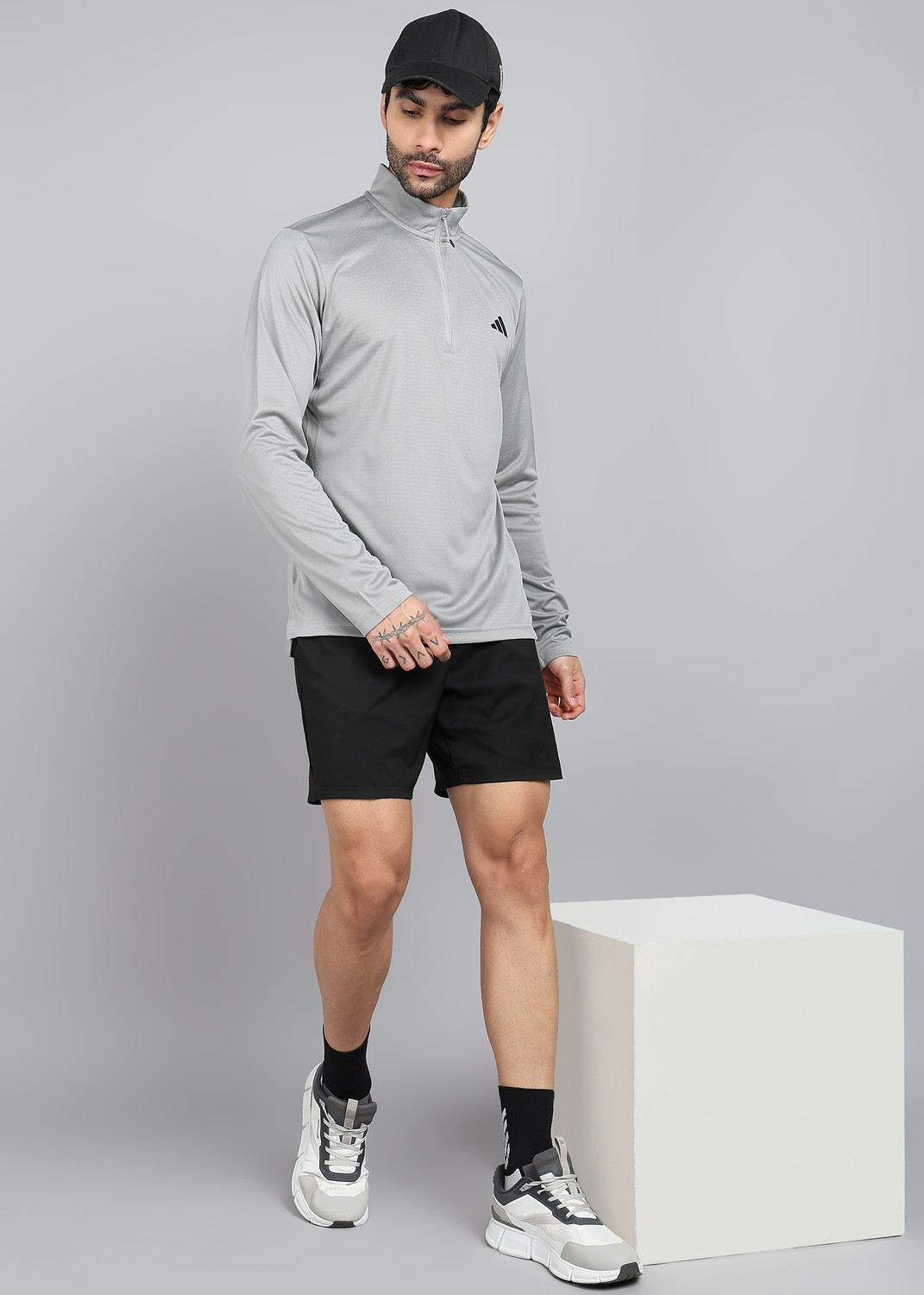 Image of ADIDAS Full Sleeve Self Design Men Sweatshirt