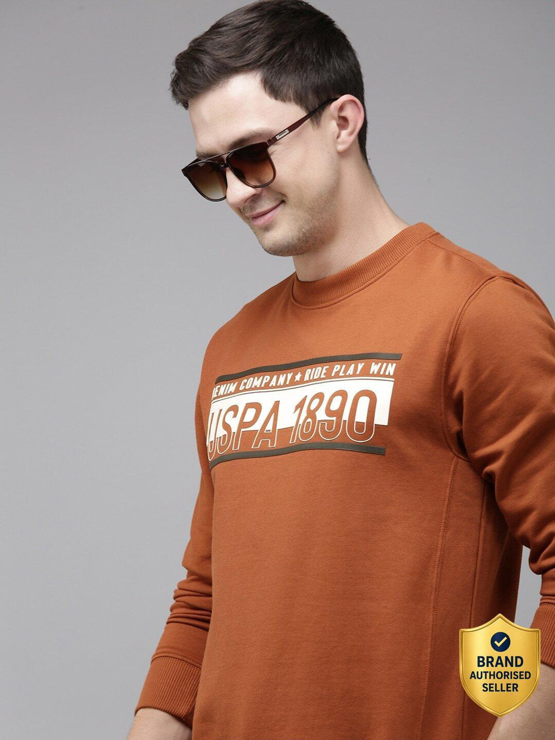 Image of U.S. POLO ASSN. Full Sleeve Printed Men Sweatshirt