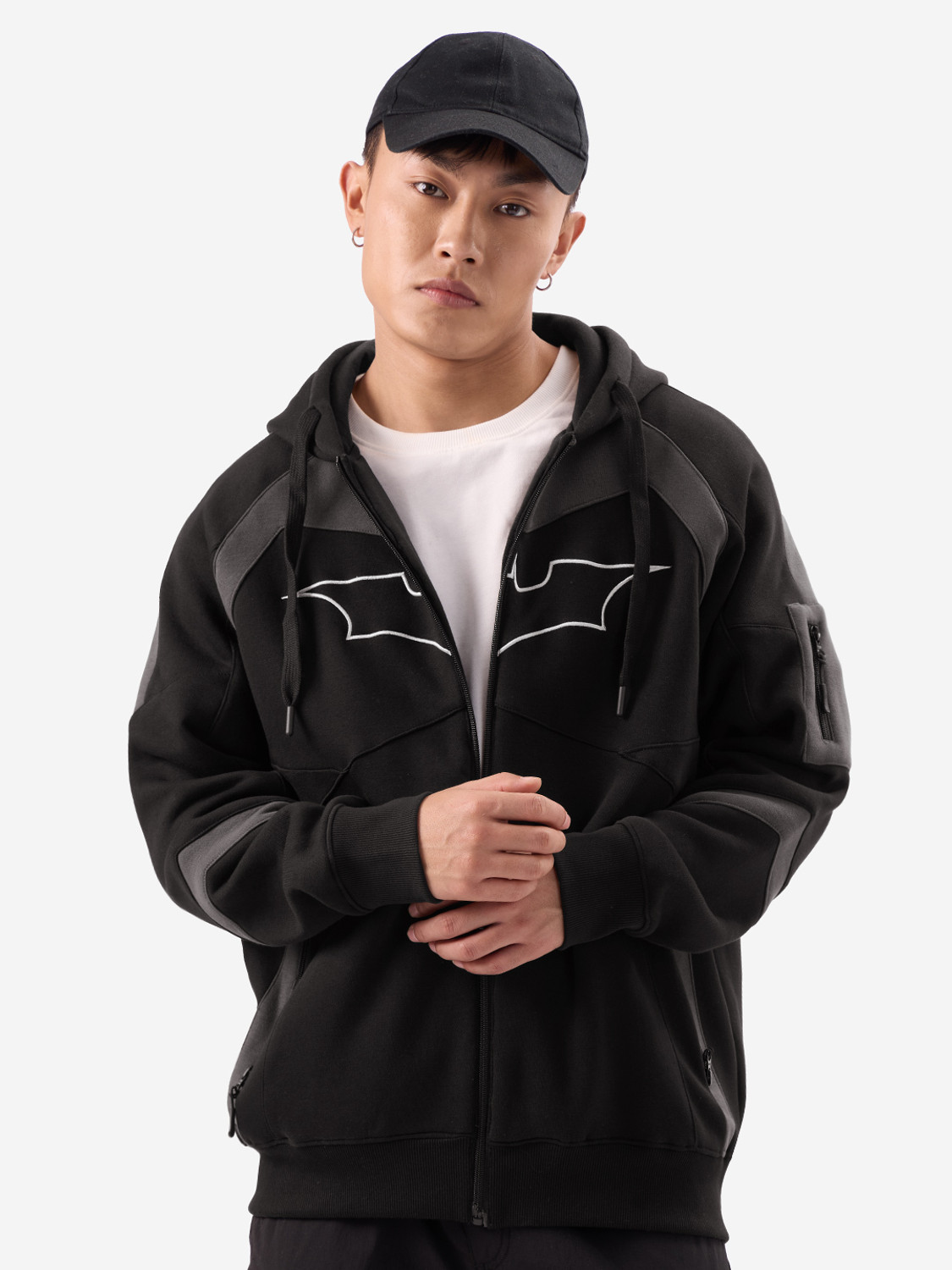 Image of The Souled Store Full Sleeve Color Block Men Sweatshirt
