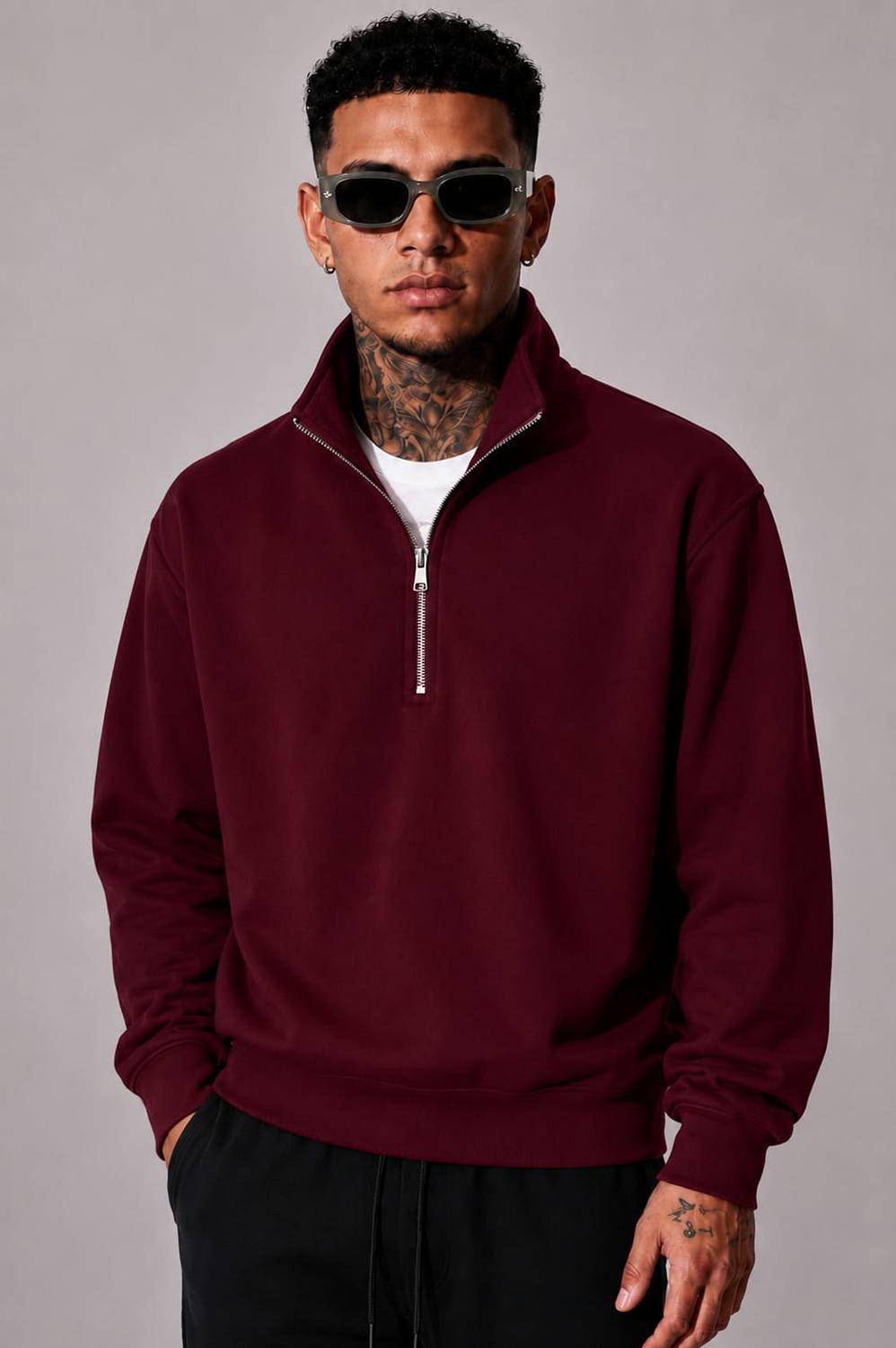 Fashion And Youth Full Sleeve Solid Men Sweatshirt - Image 1