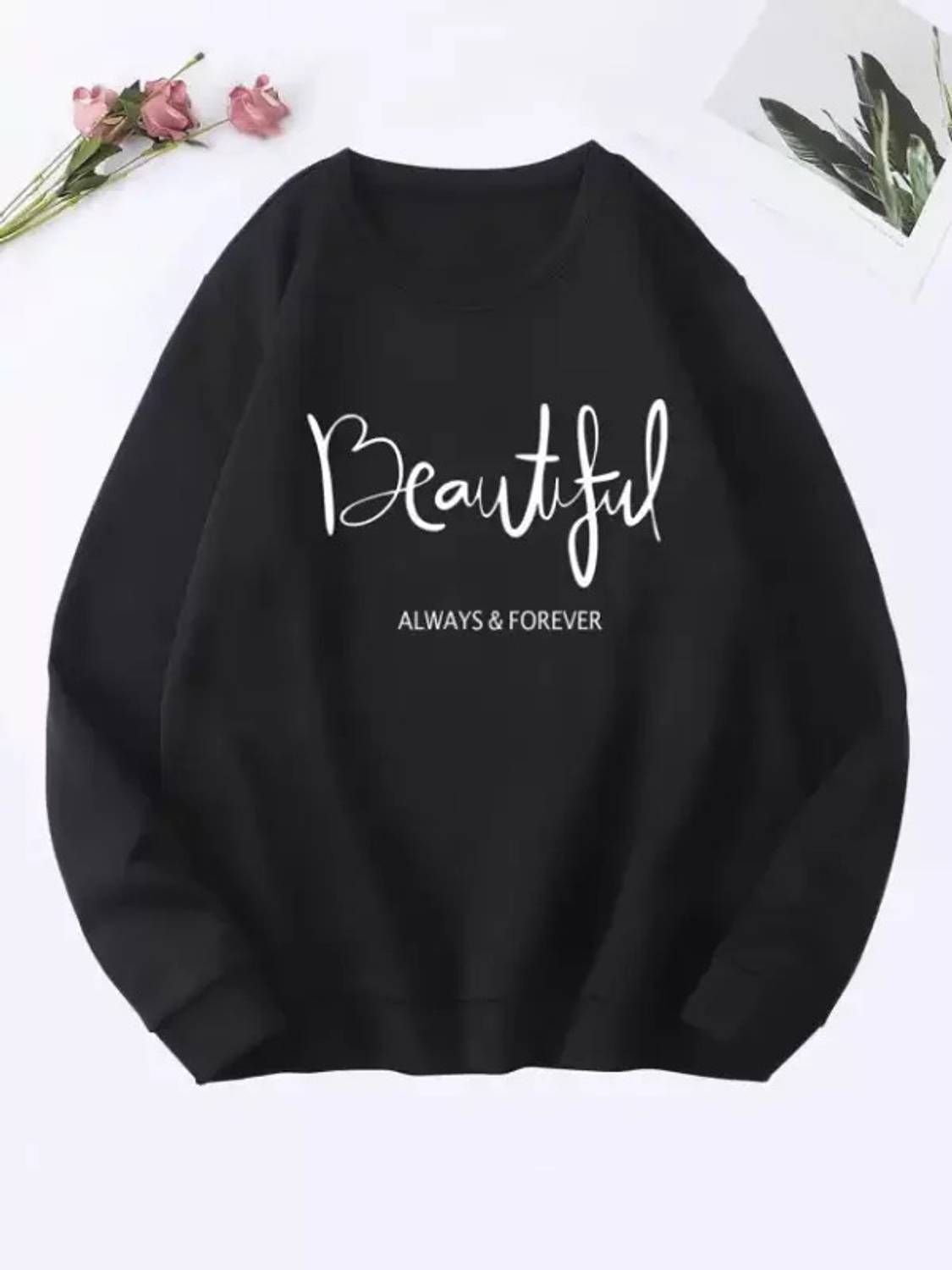 GLOWIC Full Sleeve Embroidered Women Reversible Sweatshirt