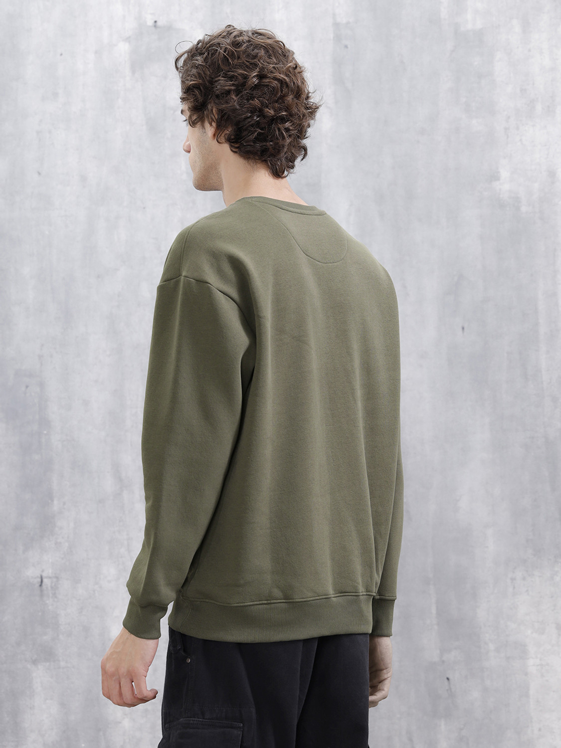 Image of WROGN Full Sleeve Solid Men Sweatshirt