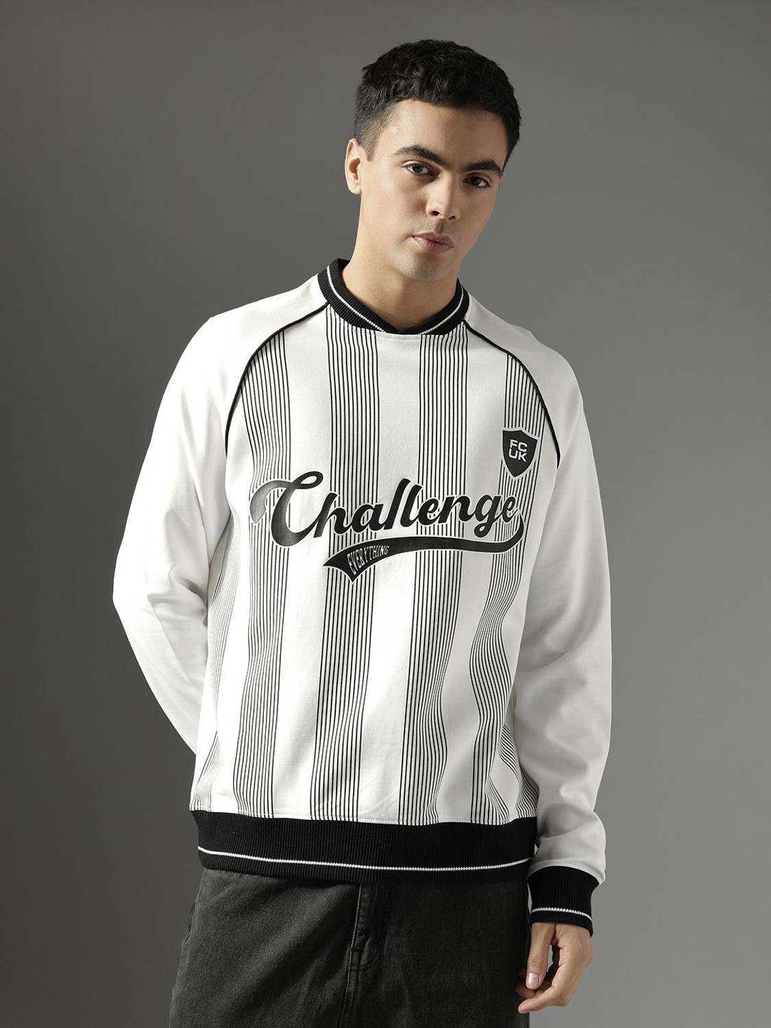 Image of FCUK Full Sleeve Printed Men Sweatshirt