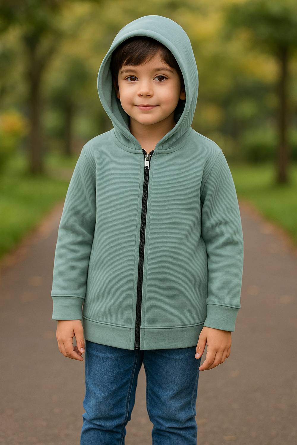 ALANTA Full Sleeve Self Design Boys Sweatshirt